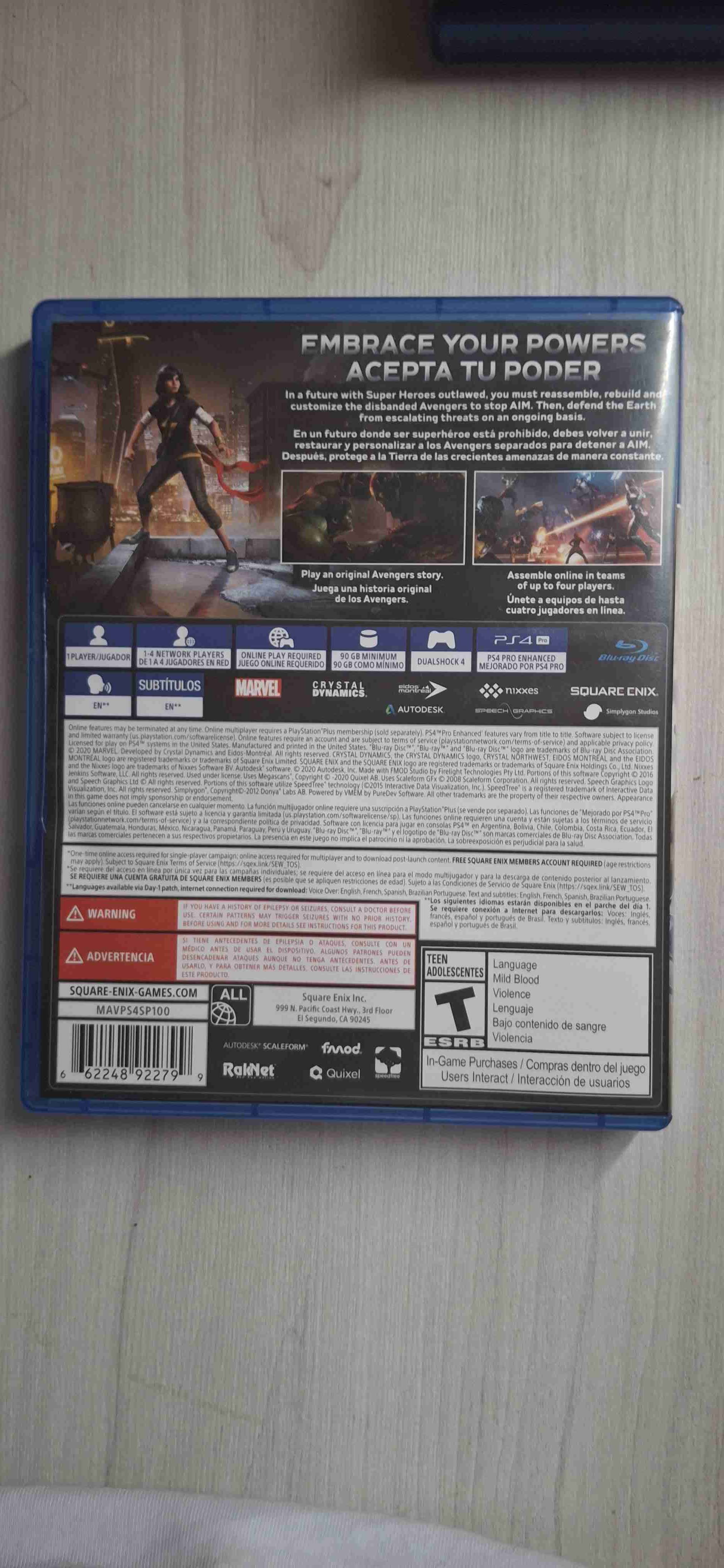 Juego PS4 Marvel Avengers - miniatura 2