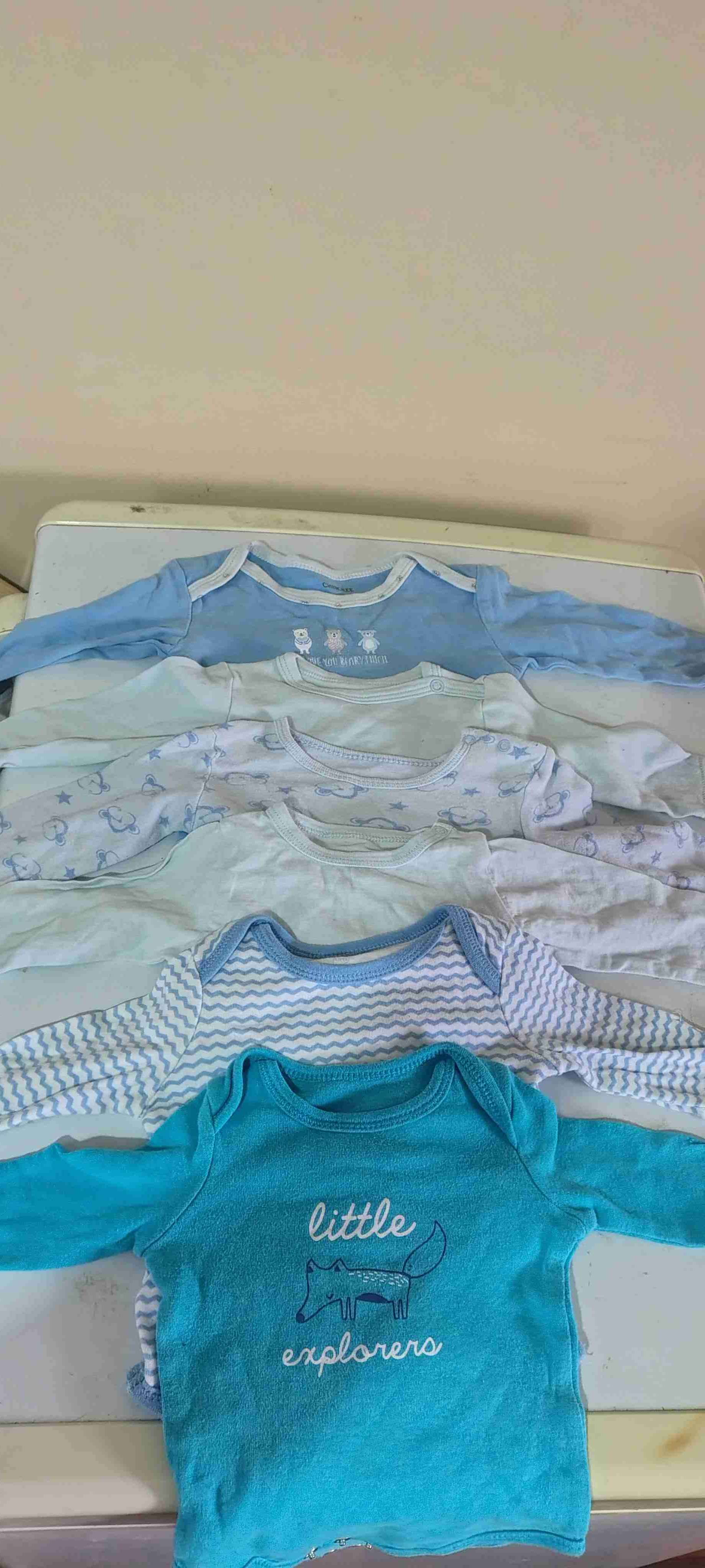 Pack camisetas bebé azul 0-3 meses - miniatura 2