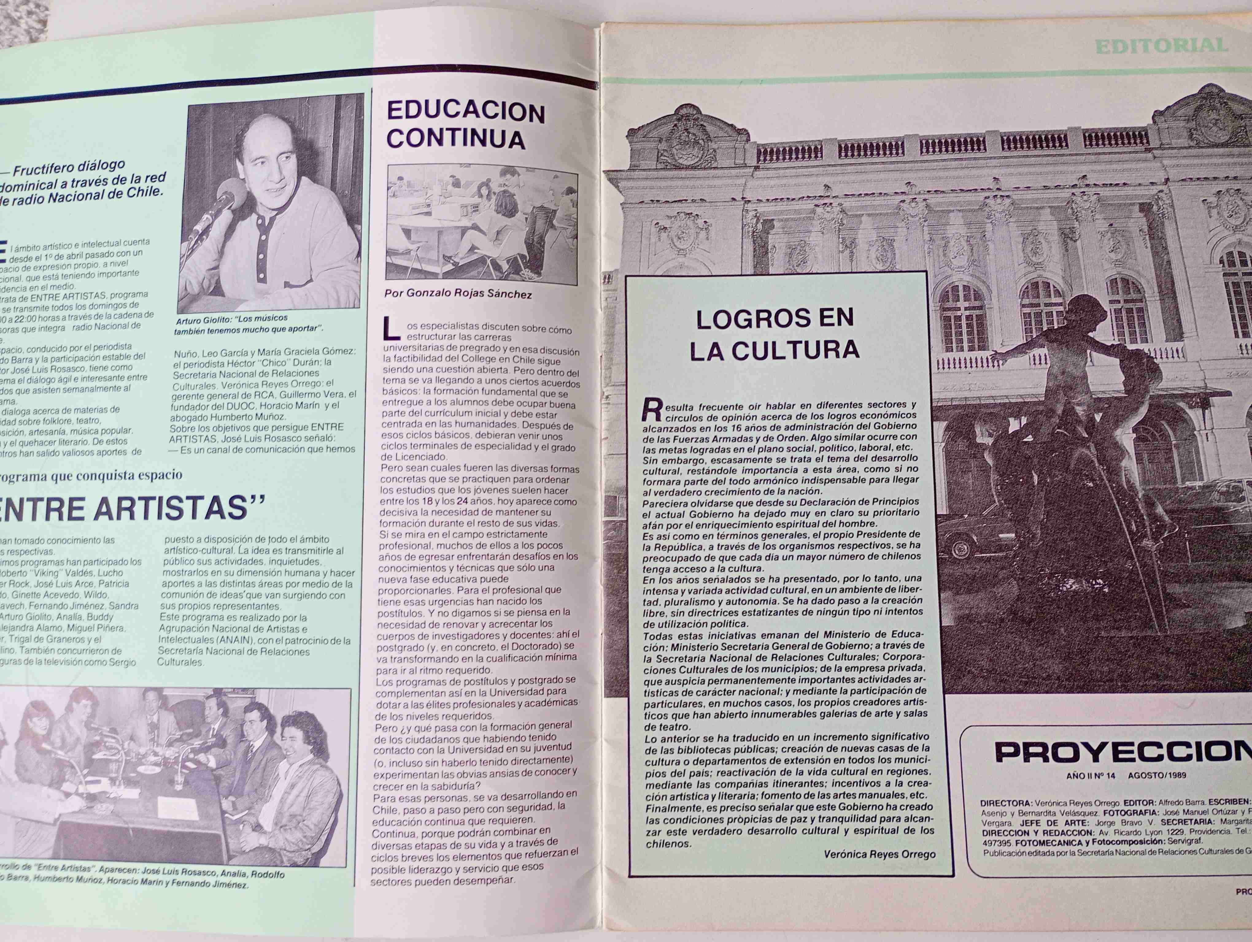 Revista Proyección Agosto 1989 - miniatura 2