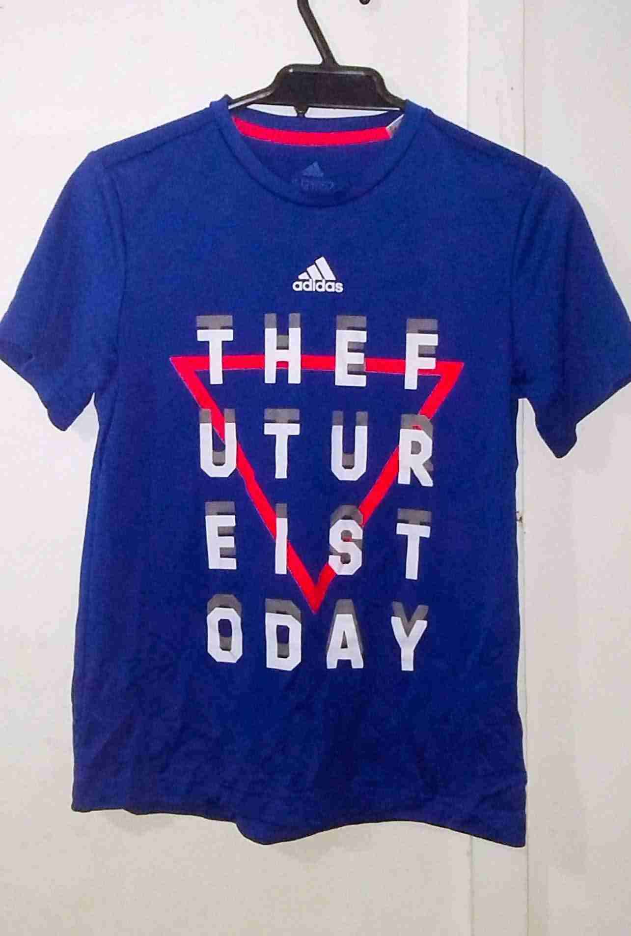 Polera azul Adidas con diseño talla 11/12 años - miniatura 1