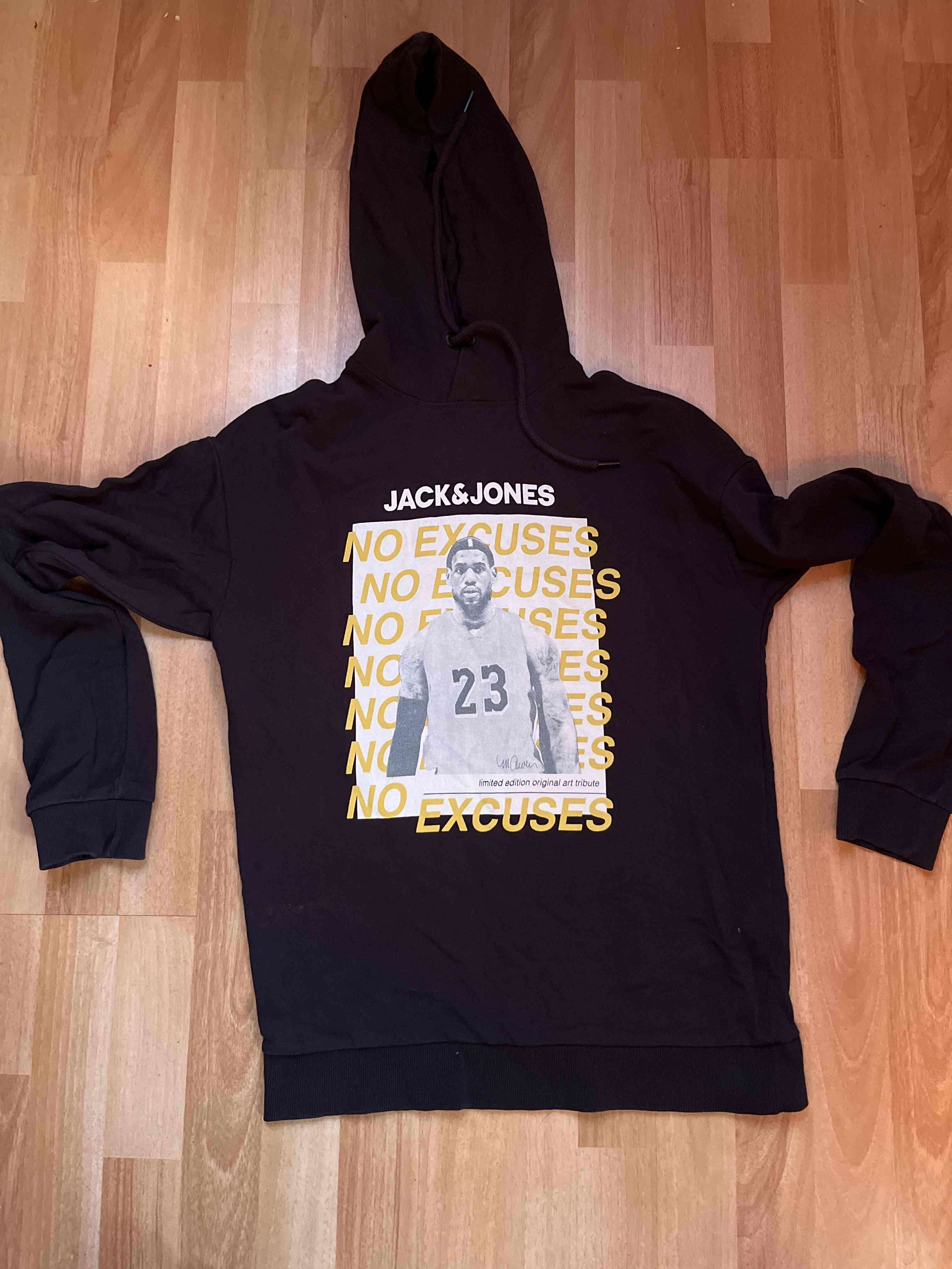 Polerón negro con capucha Jack & Jones talla S - miniatura 1