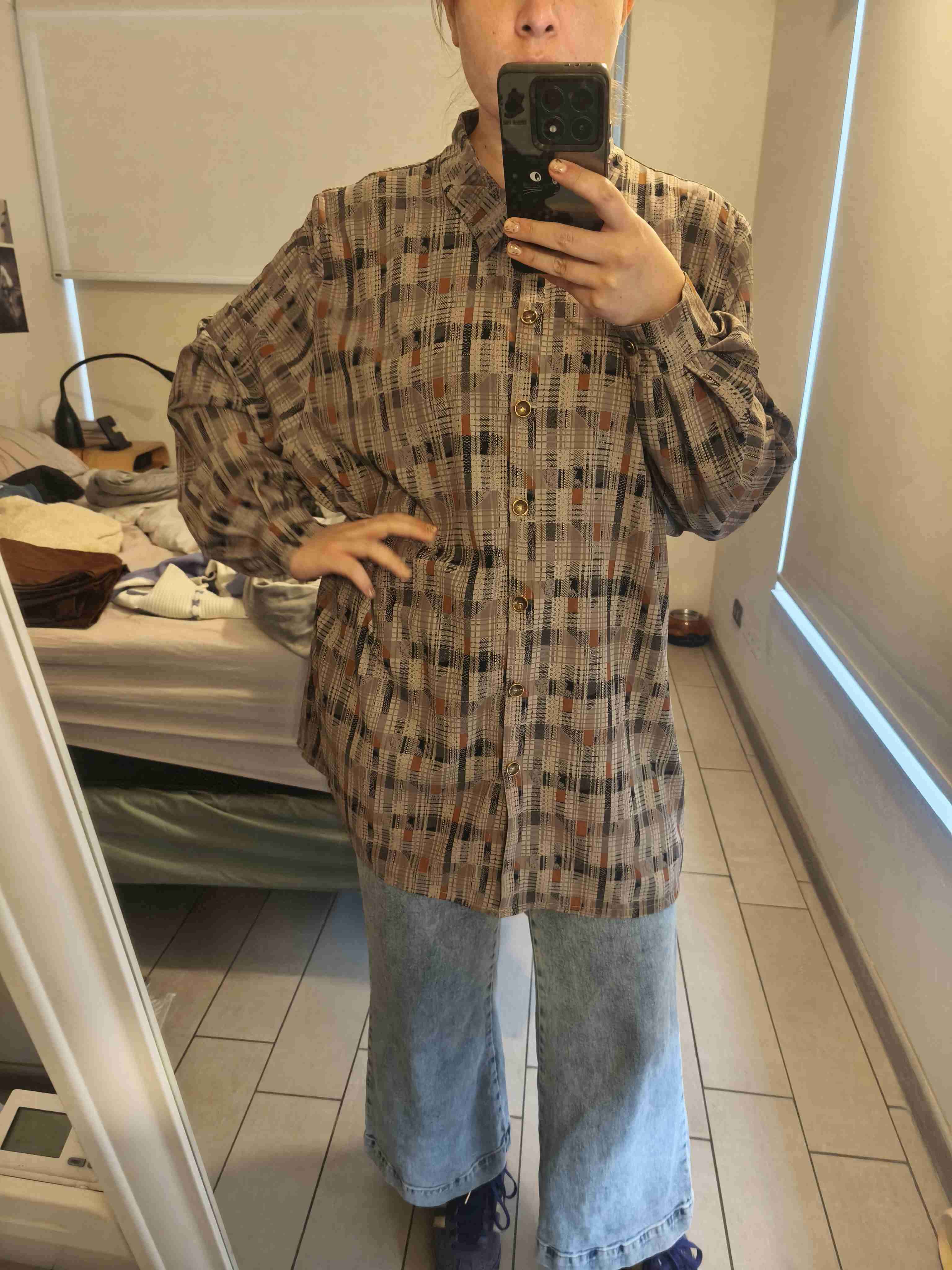 Blusa vintage oversize - miniatura 2