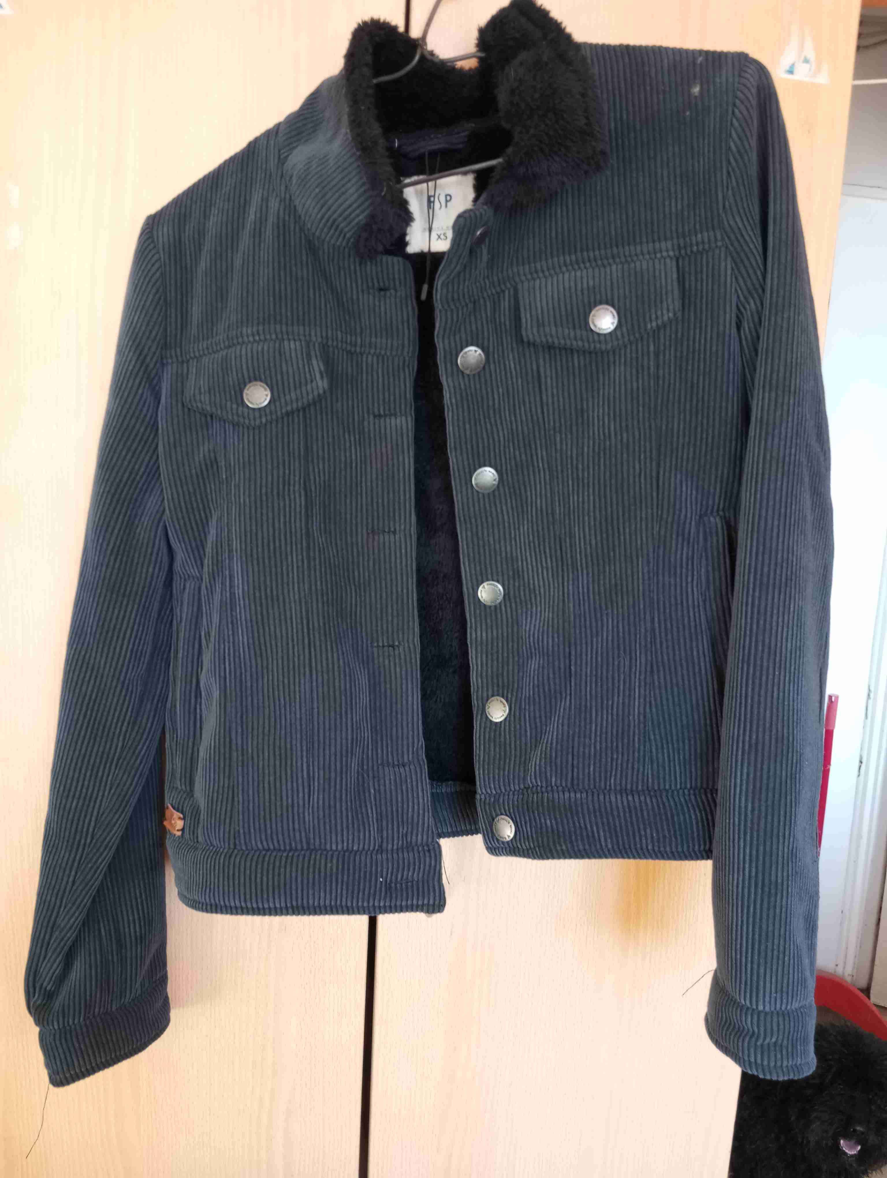 Chaqueta de cotele  azul oscura - miniatura 1