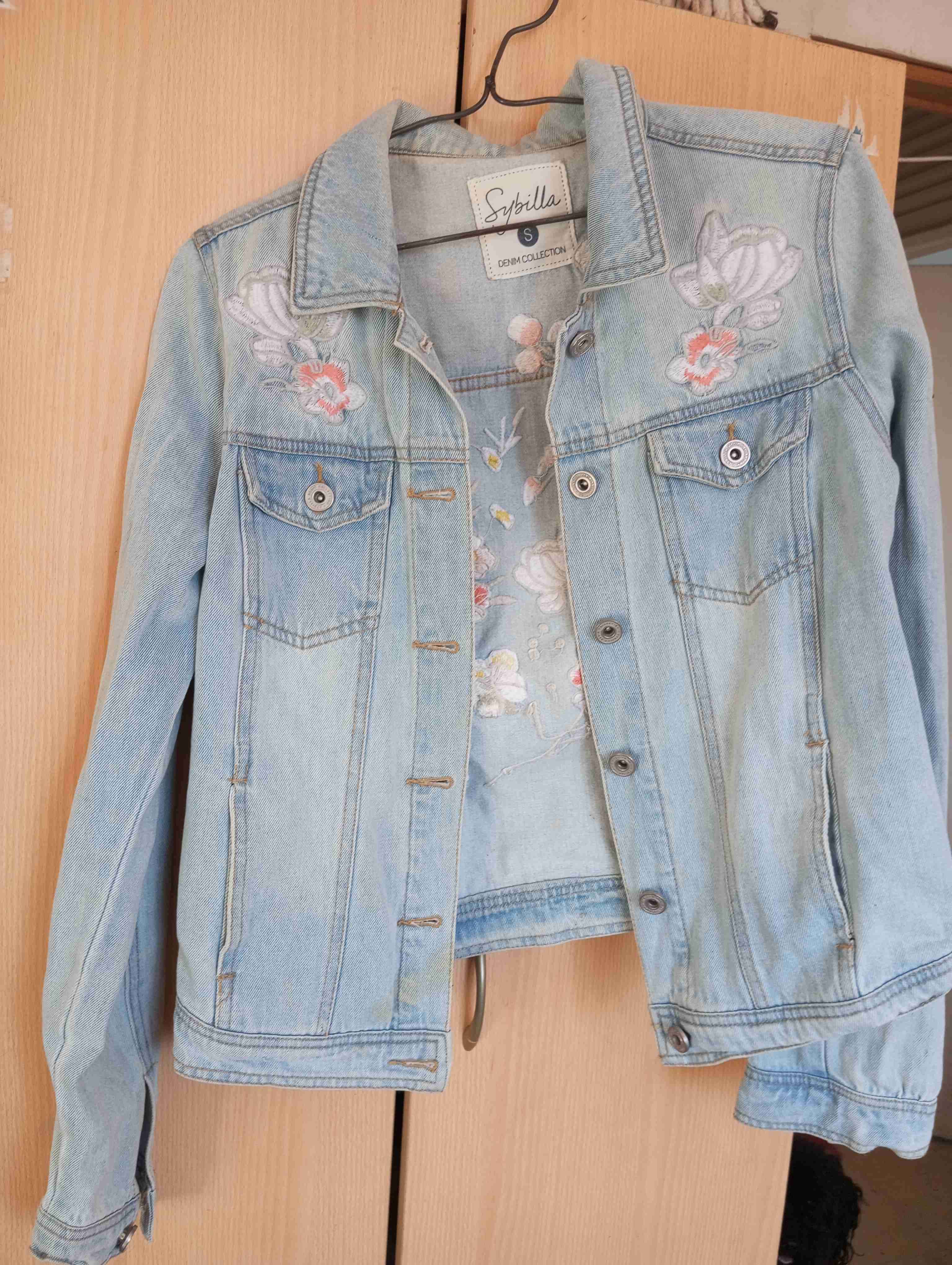 Chaqueta denim bordada Sybilla - miniatura 1