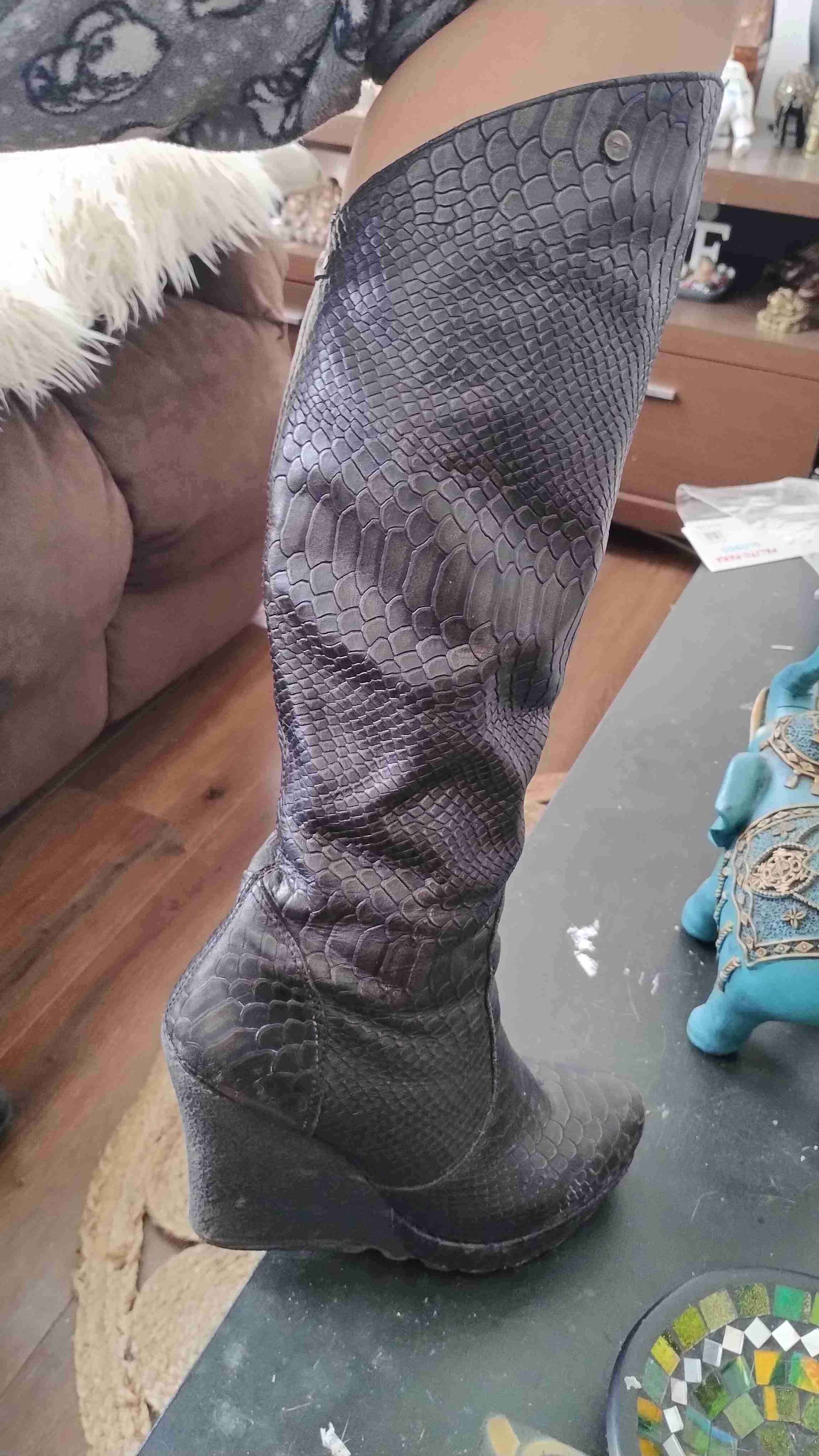 Botas altas Exotica con plataforma negras - miniatura 6