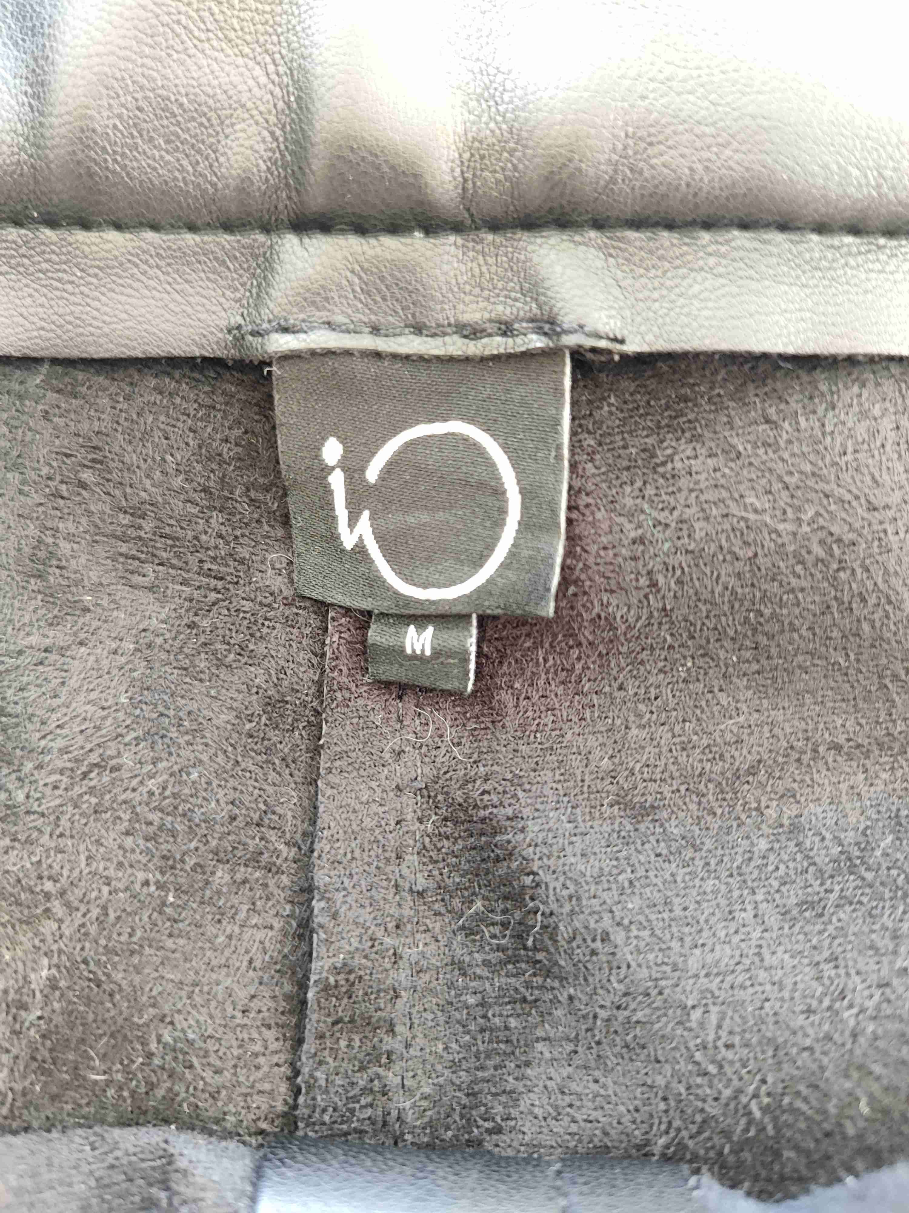 Leggings negros de cuero sintético IO - miniatura 2