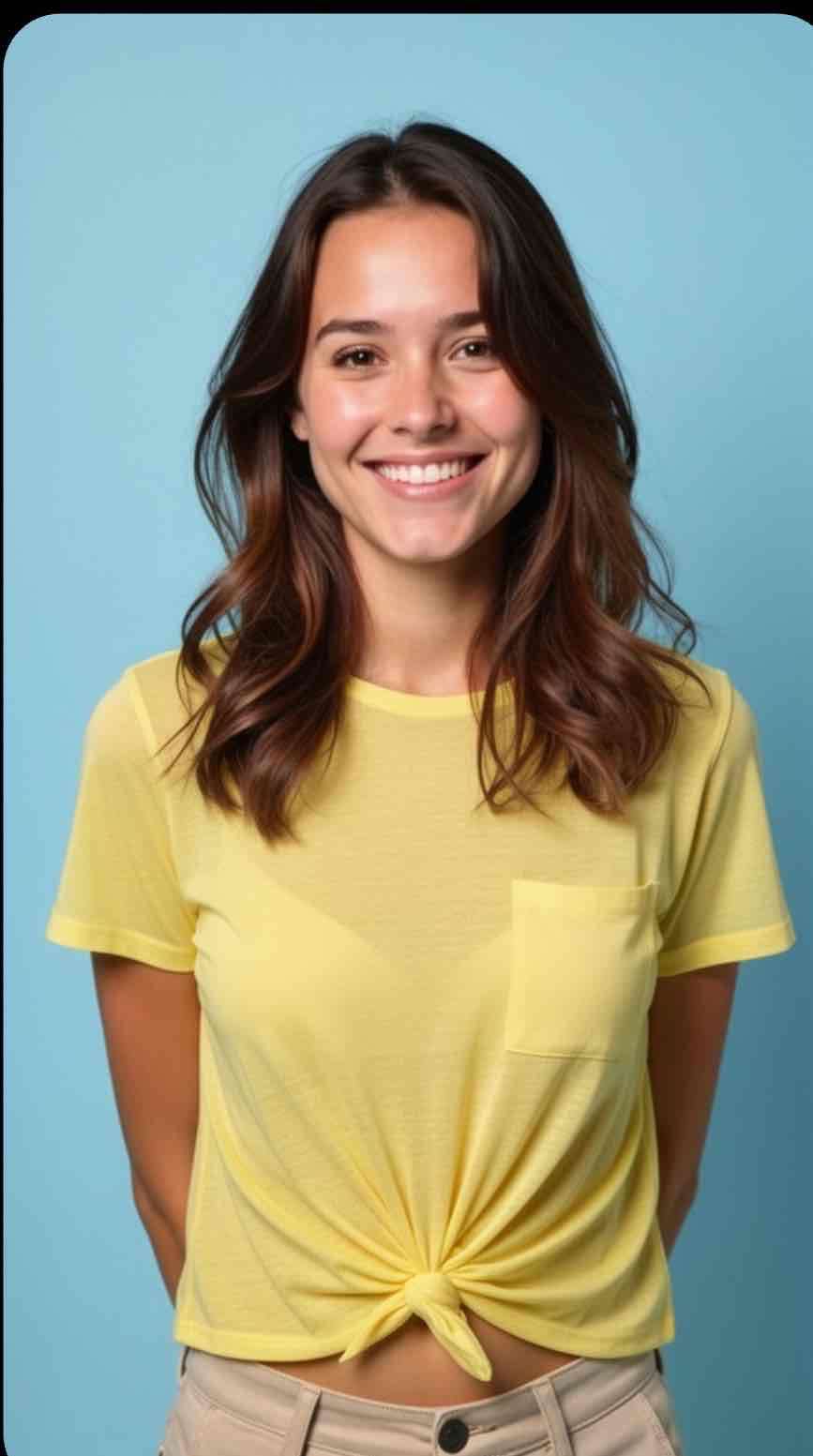 Polera amarilla con bolsillo - miniatura 2