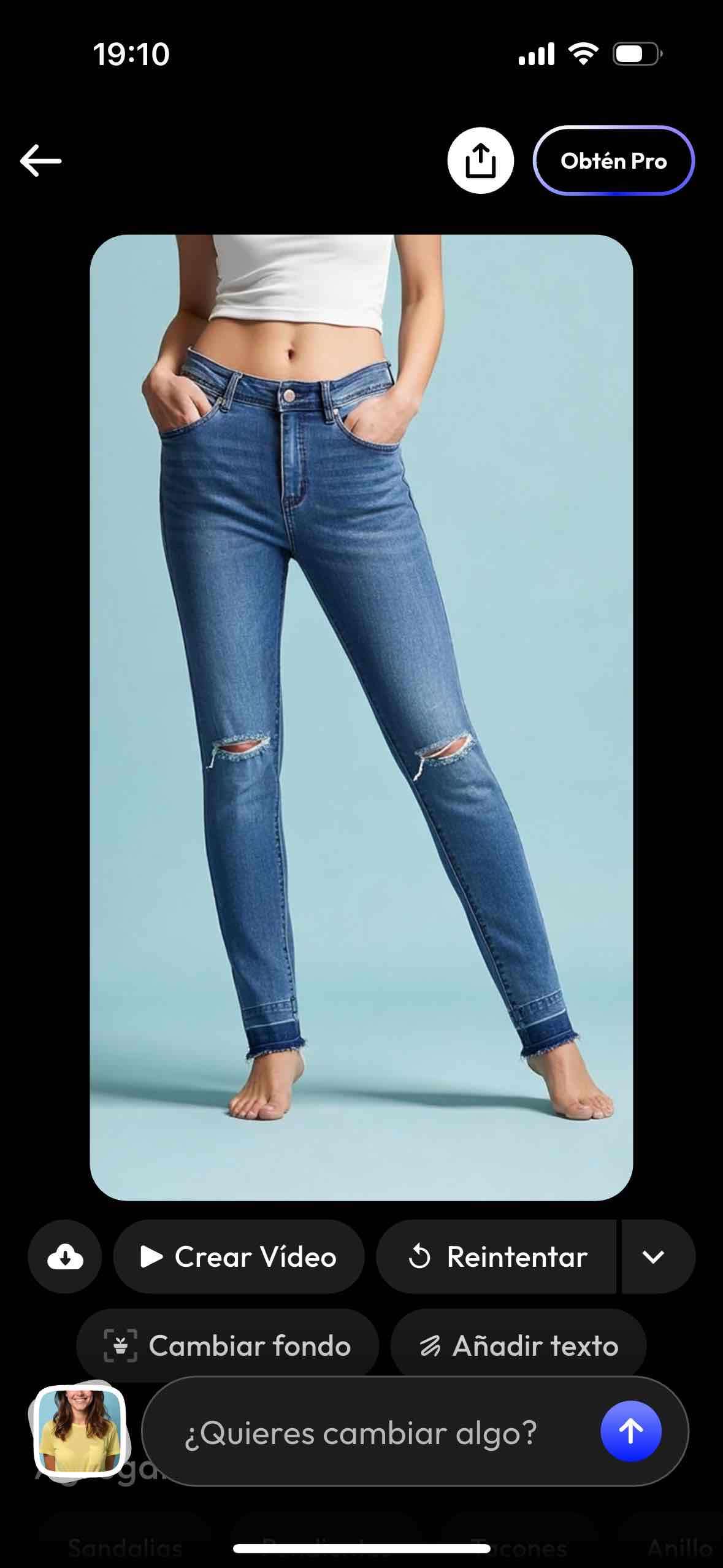 Jeans azules rasgados Indómita - miniatura 2