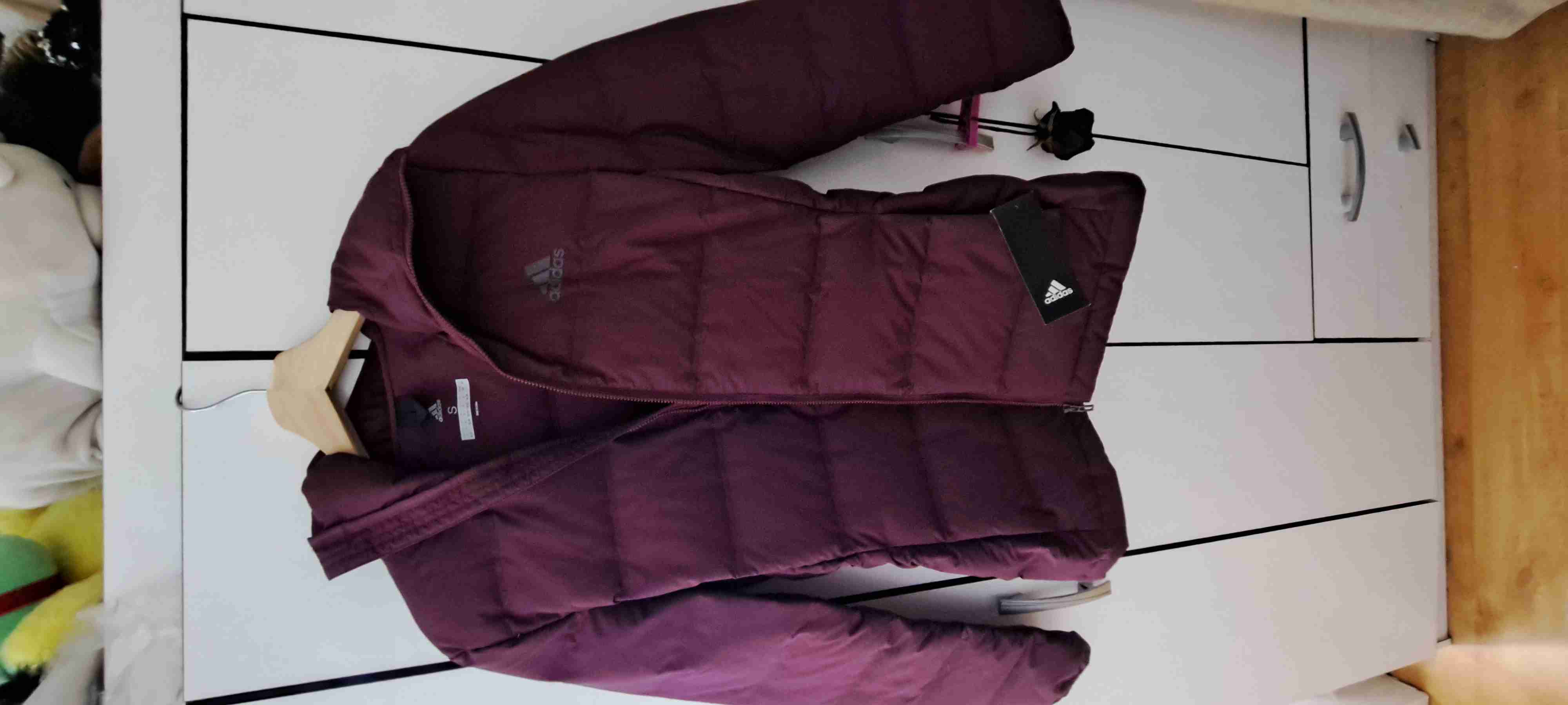 Chaqueta deportiva burdeo Adidas - miniatura 1