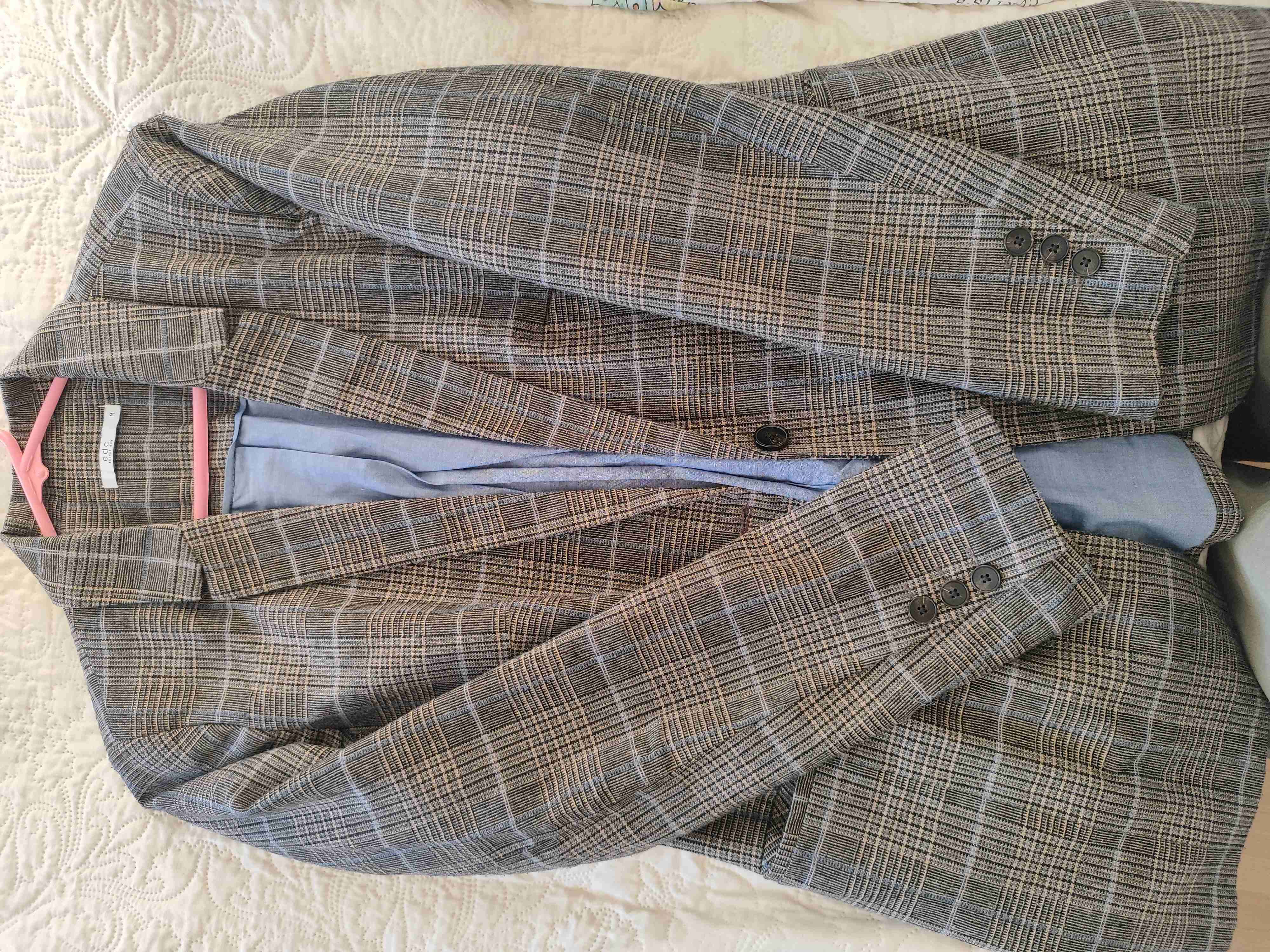 Blazer de cuadros gris - miniatura 1