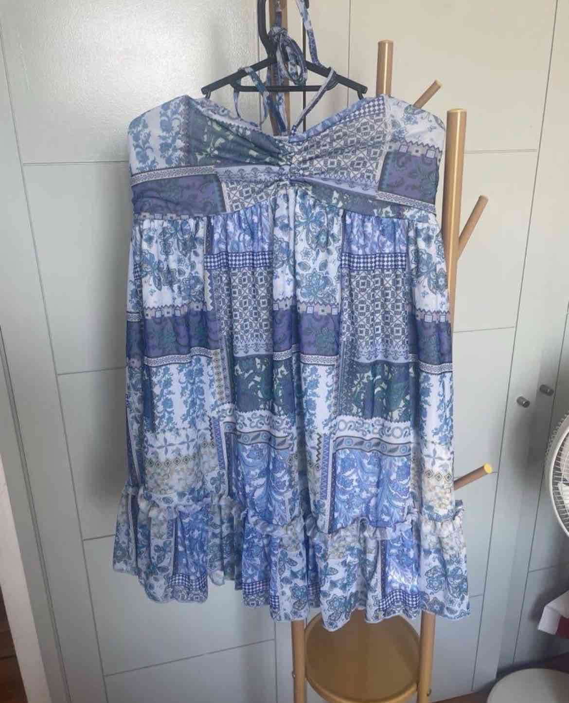 Vestido verano estampado azul - miniatura 1
