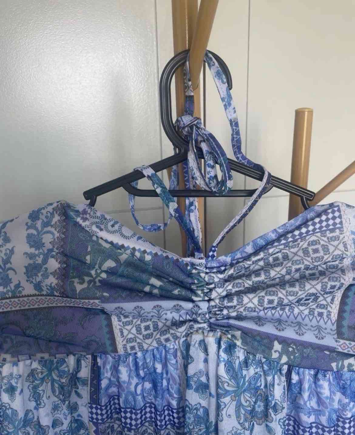 Vestido verano estampado azul - miniatura 4