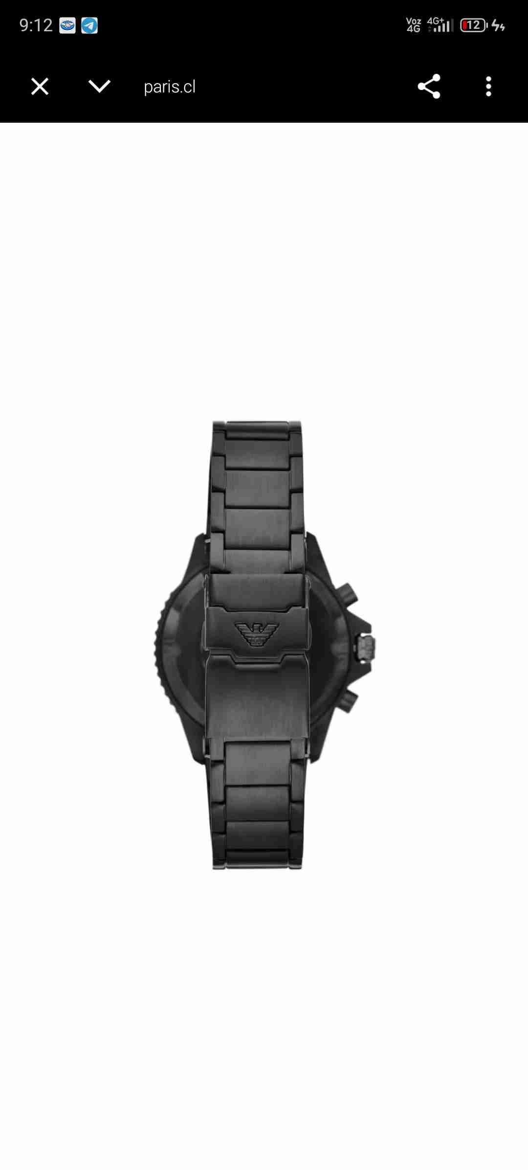 Reloj de pulsera negro Emporio Armani - miniatura 2