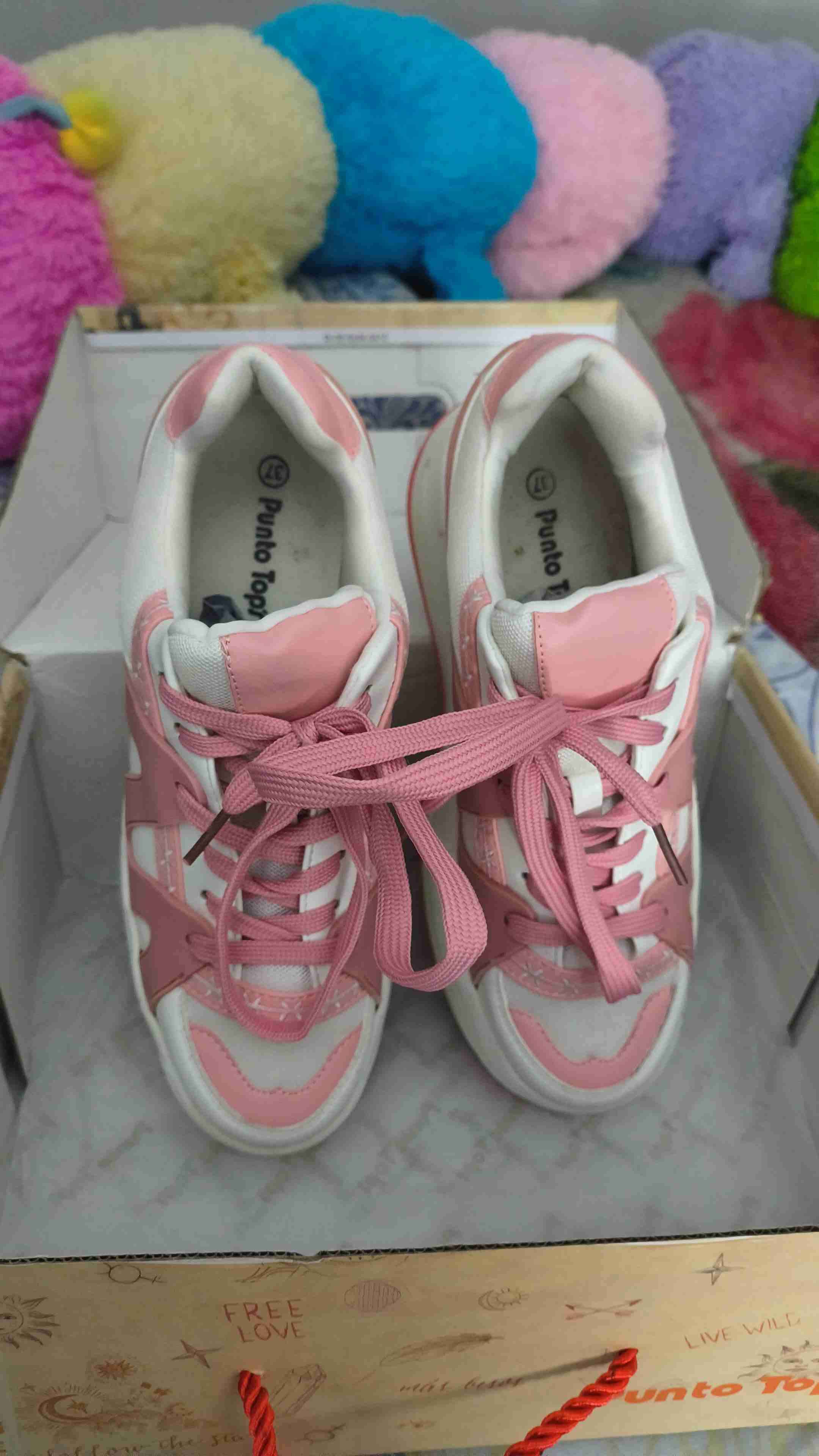 Zapatillas plataforma rosadas - miniatura 2