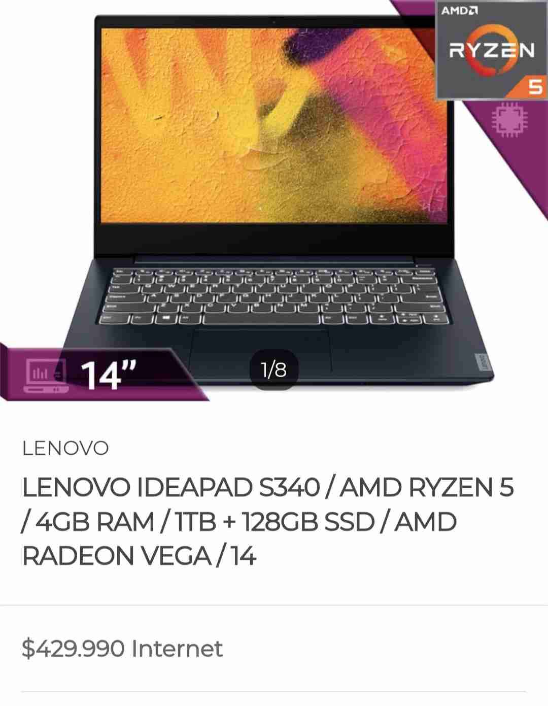 Laptop Lenovo IdeaPad S340 14" - miniatura 1