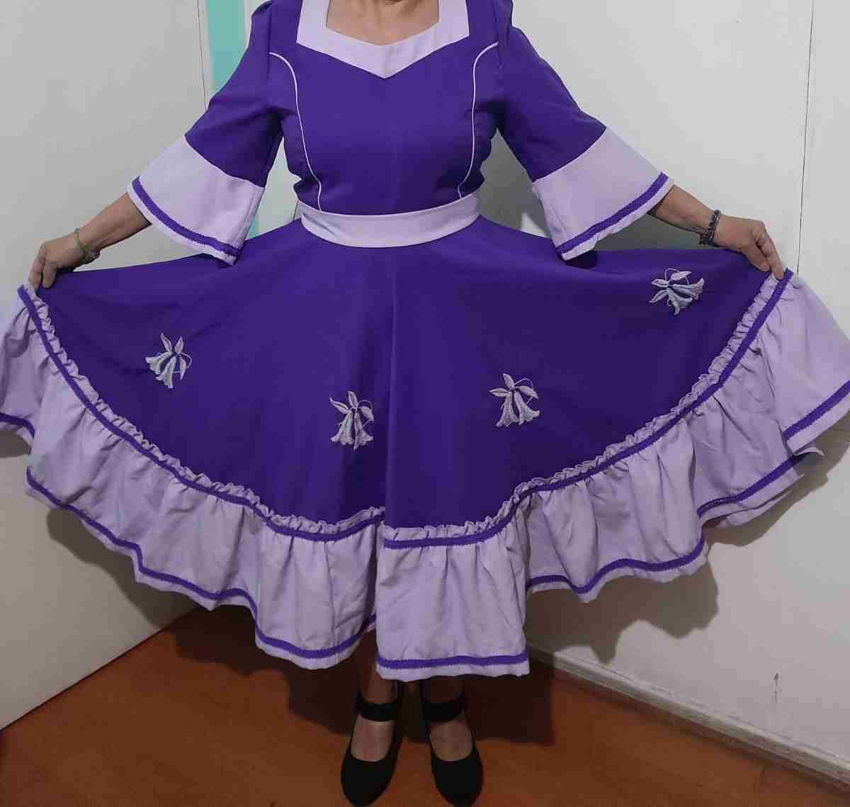 Vestido de Huasa Morado - miniatura 1