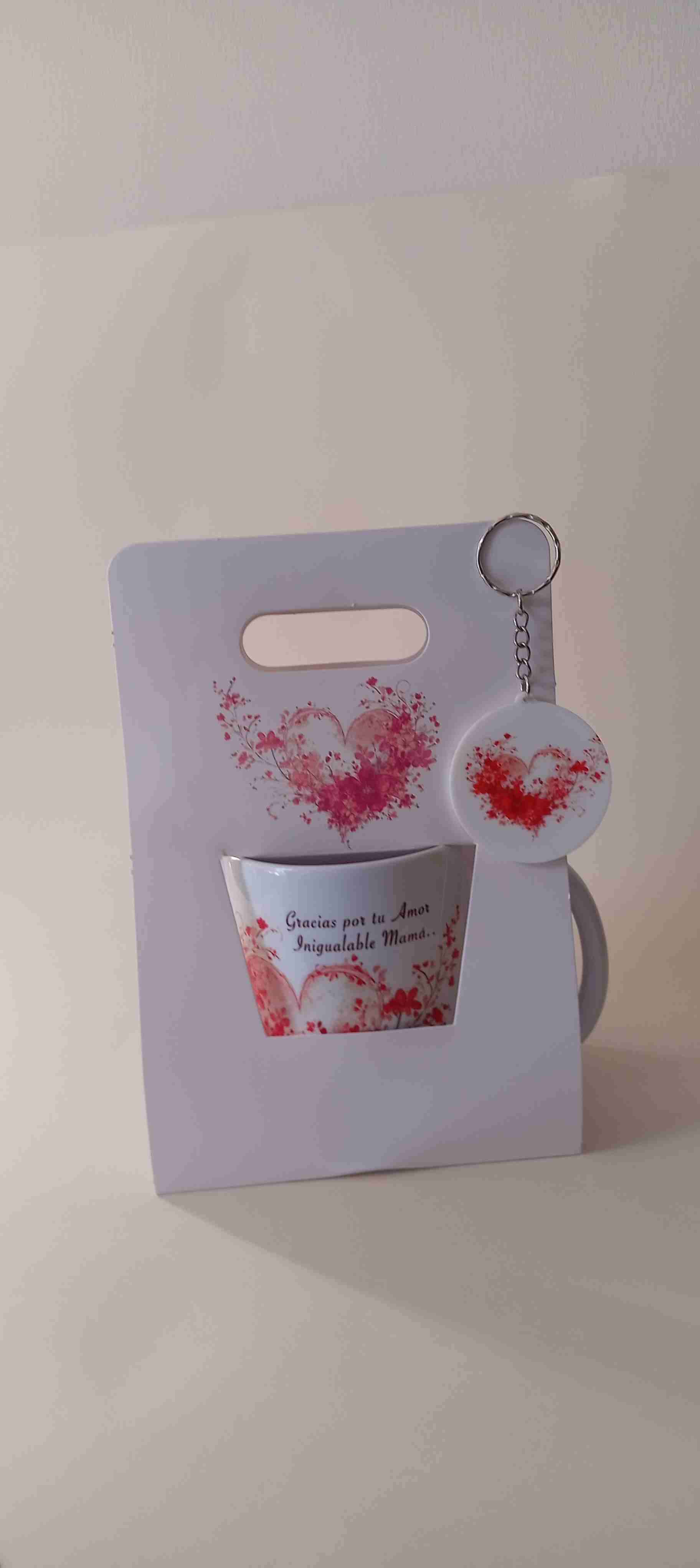 Set cojín / taza floral/llavero. - miniatura 3