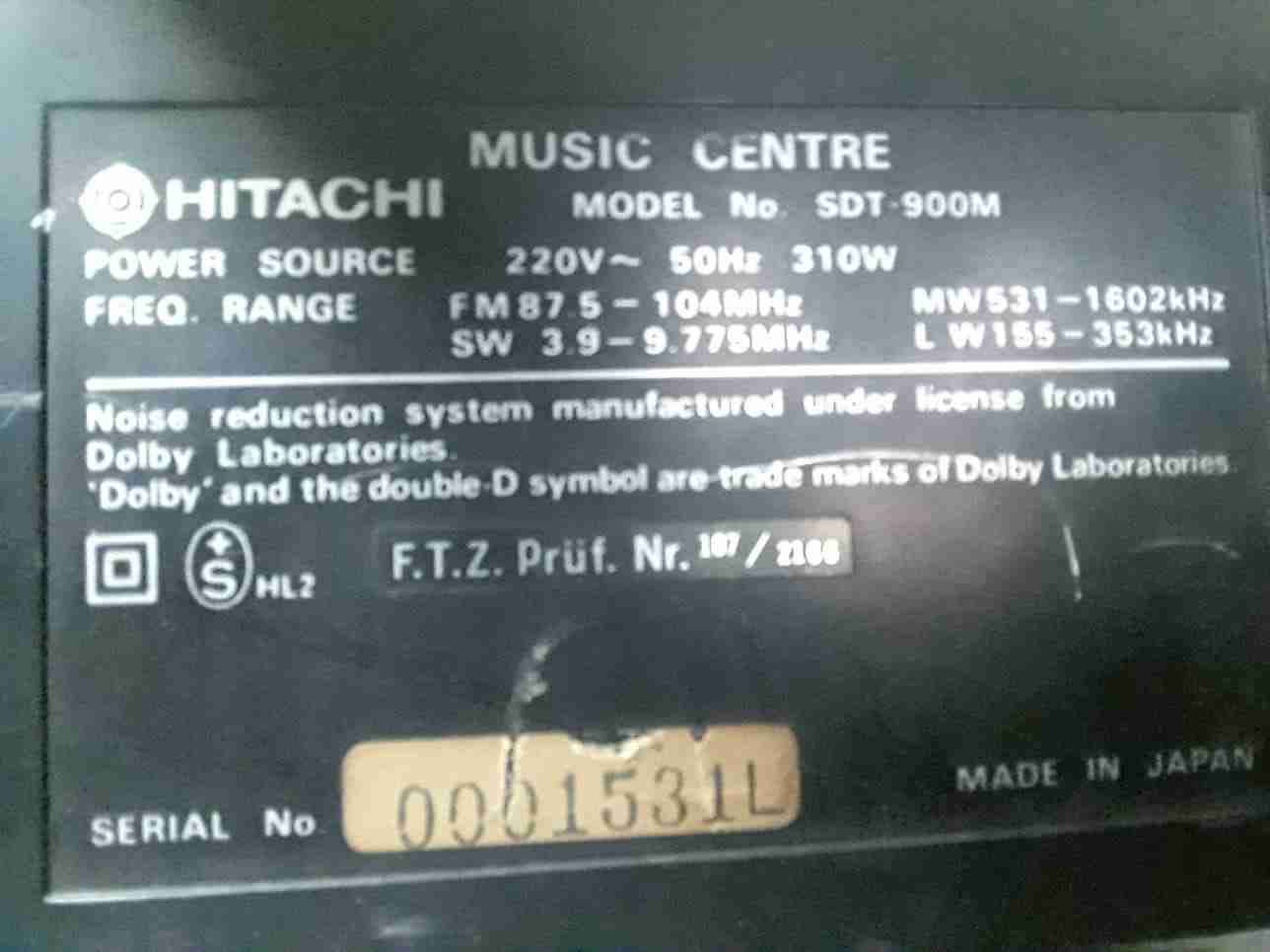 Equipo de audio Hitachi vintage - miniatura 5