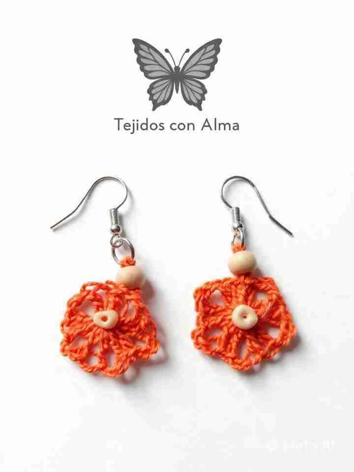 Aros tejidos con cuentas - miniatura 2