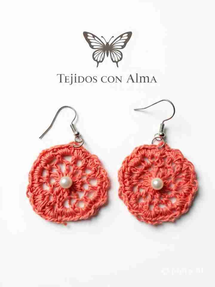 Aros tejidos con cuentas - miniatura 3