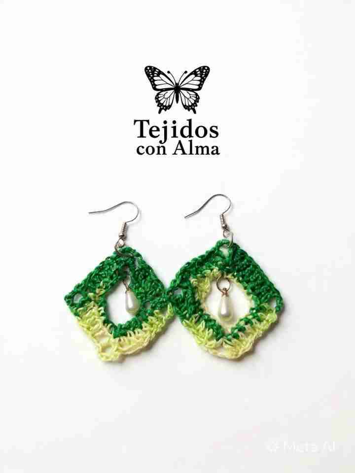 Aros tejidos amarillos - miniatura 2