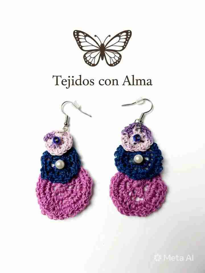 Aros tejidos florales - miniatura 2