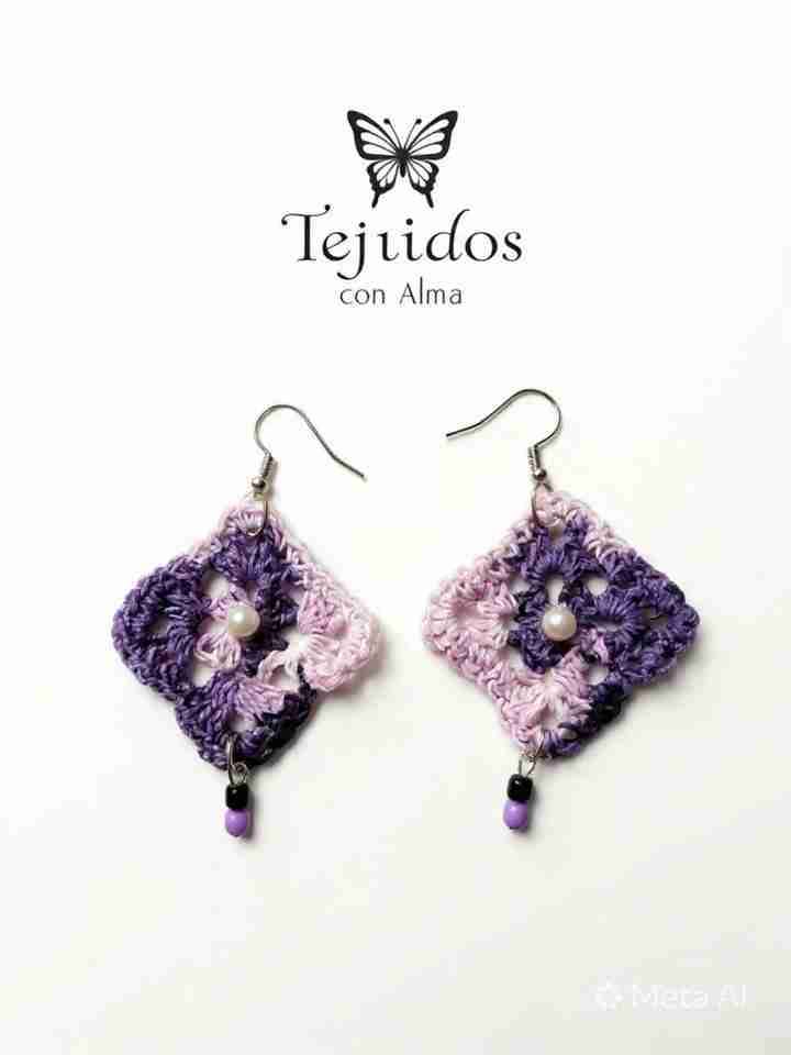 Aros tejidos florales - miniatura 3