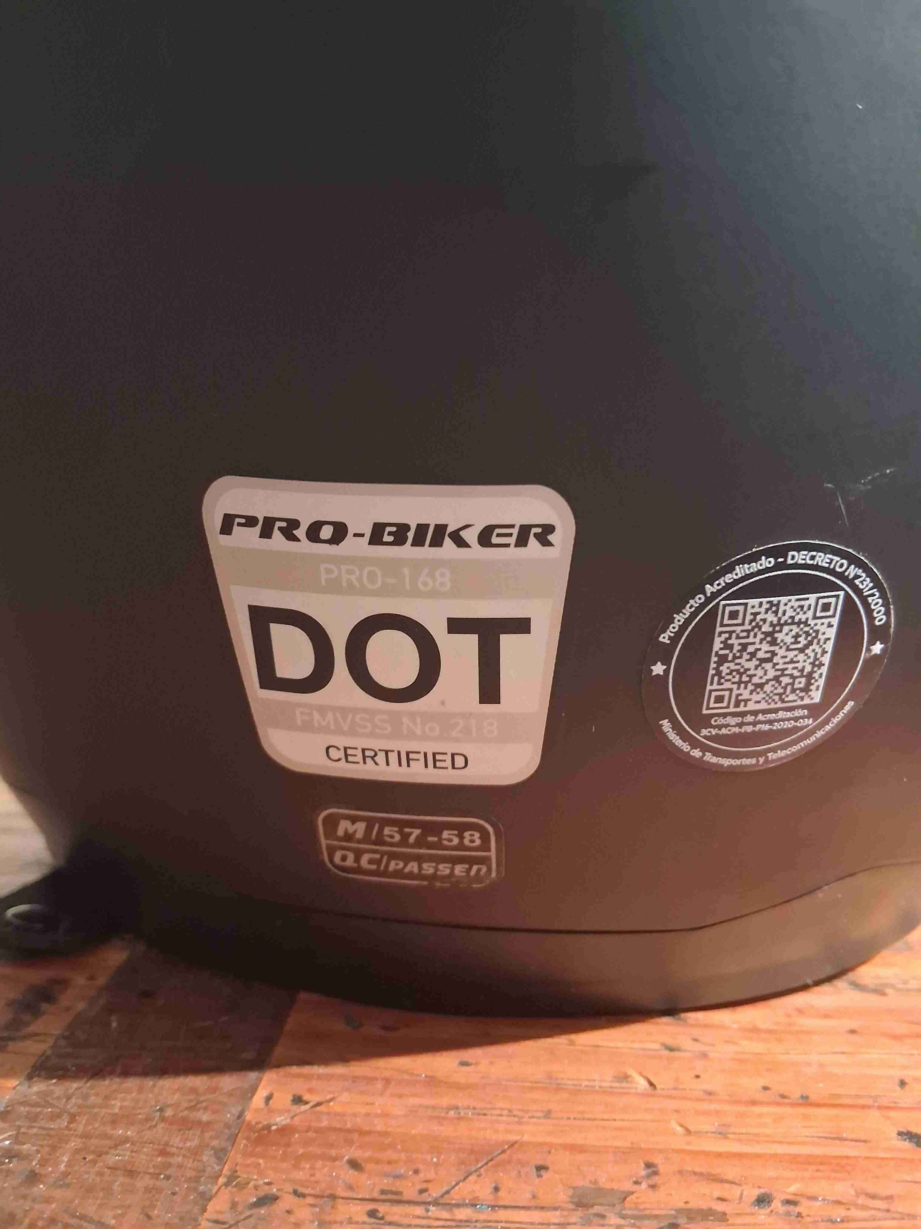 Casco de moto Pro Biker negro - miniatura 5