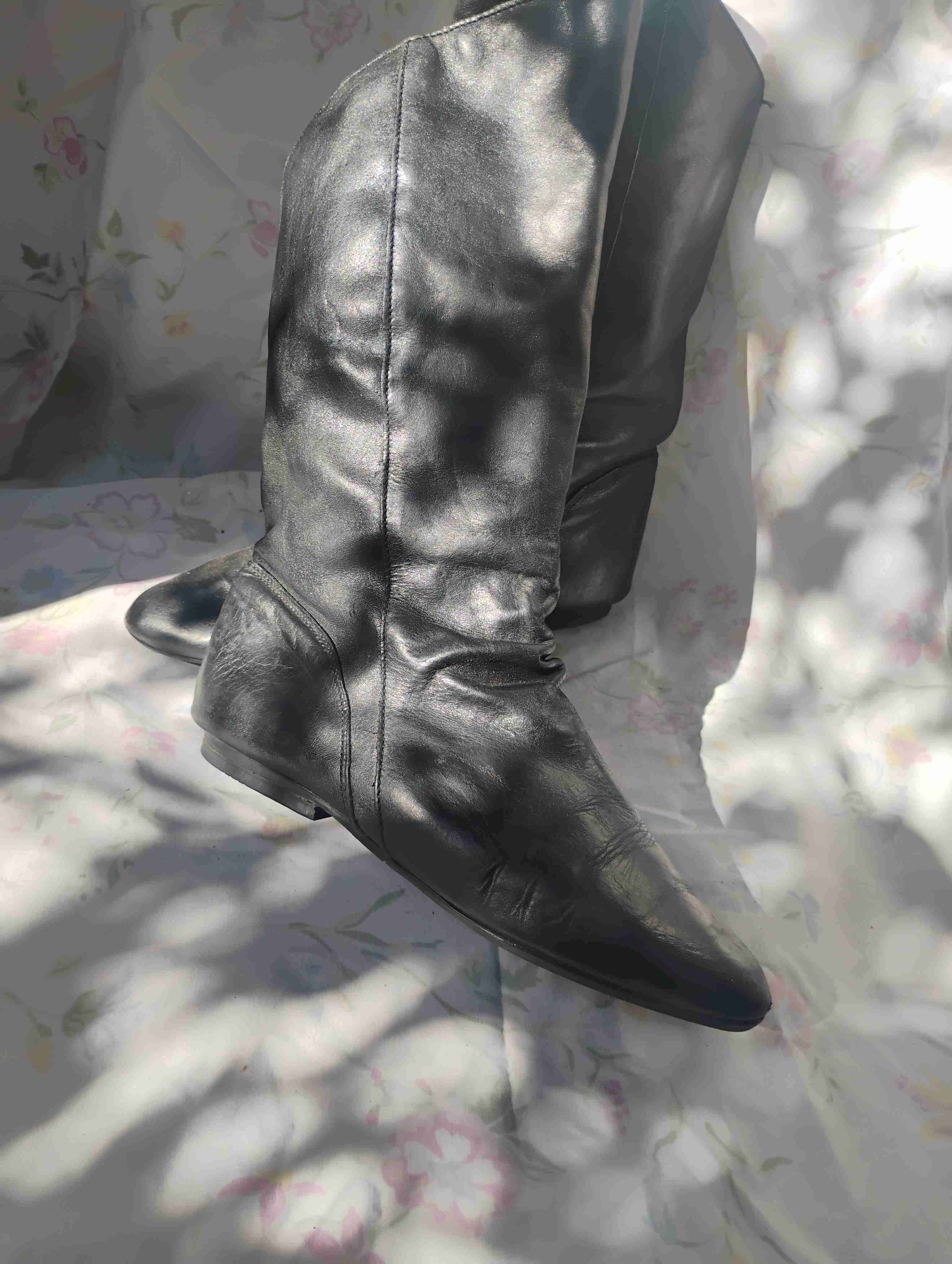 Botas negras de cuero 36 - miniatura 1