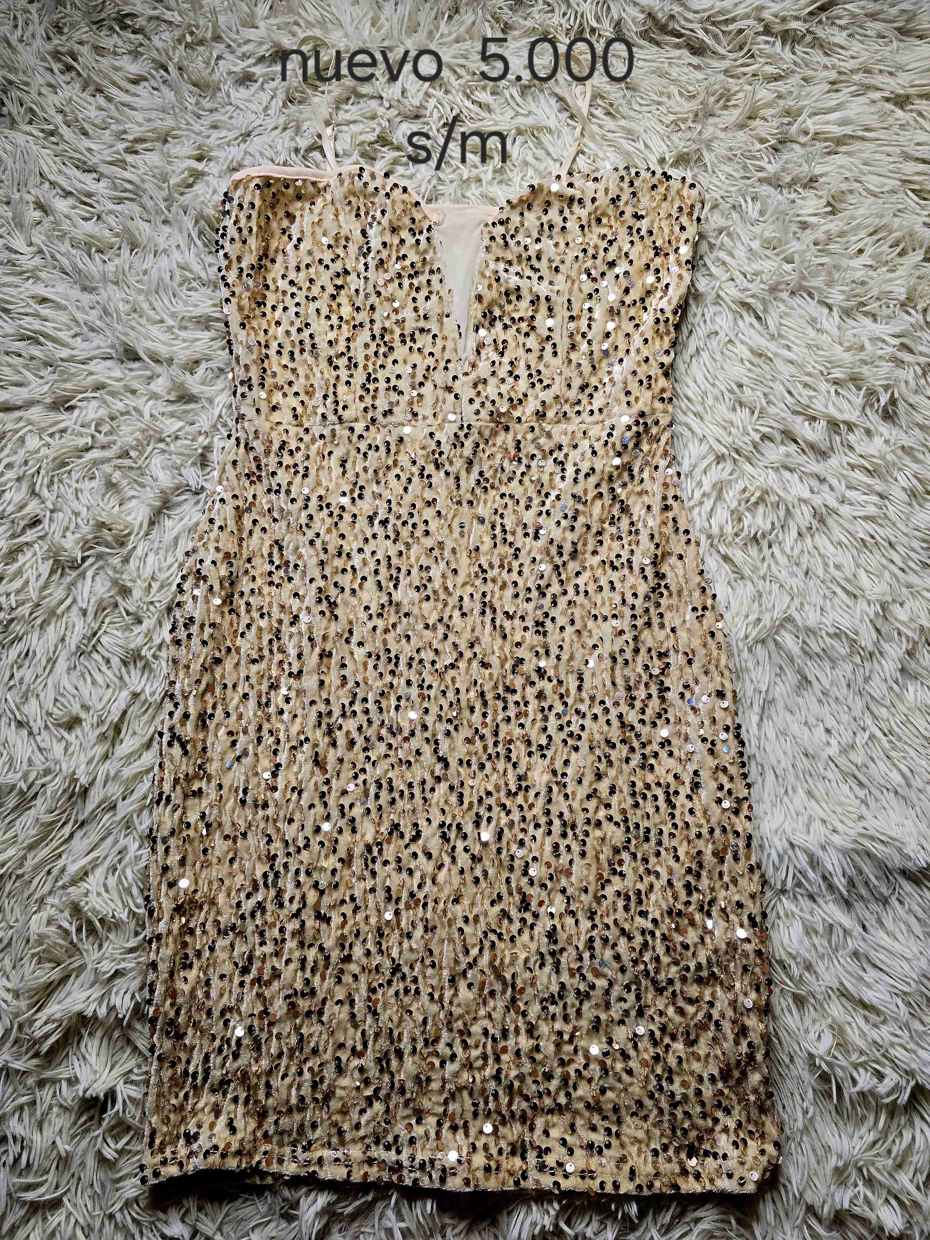 Vestido azul satinado - miniatura 3