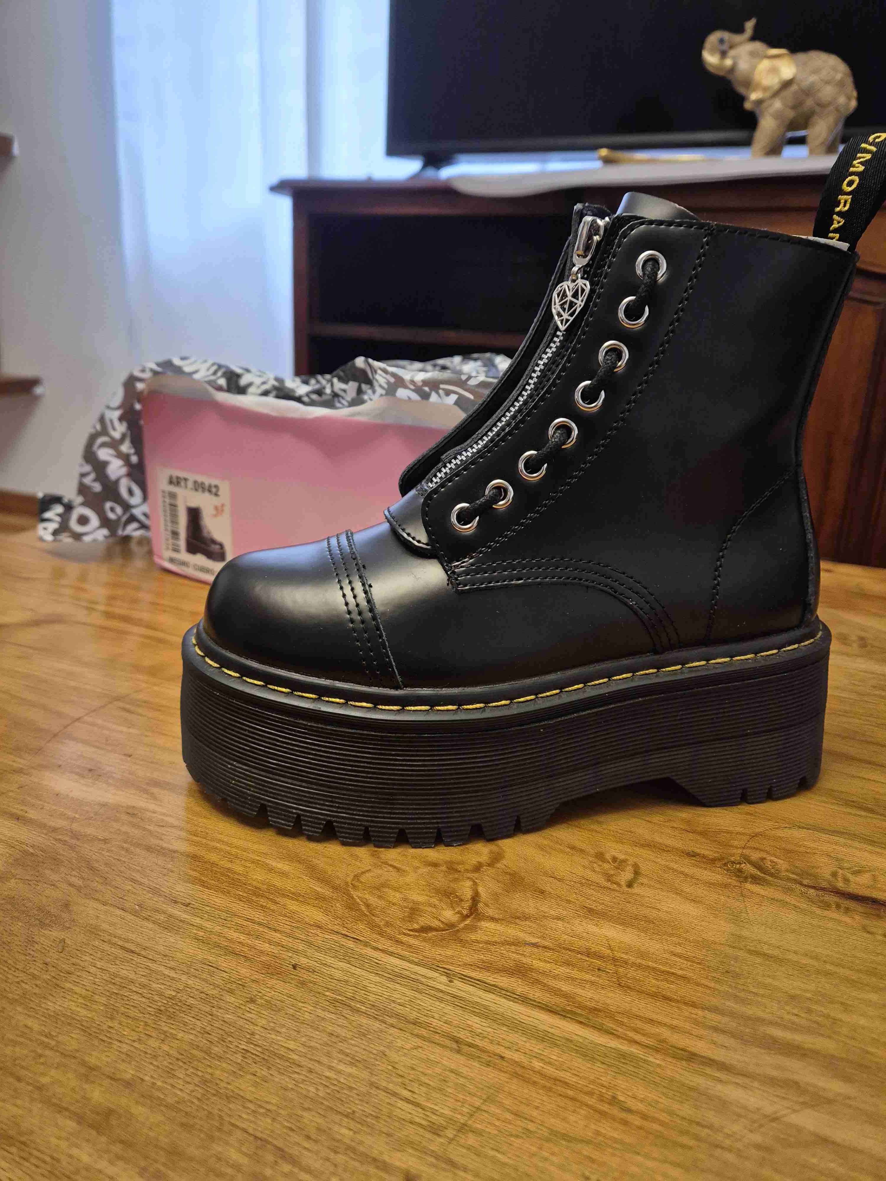 Botines negras plataforma alta - miniatura 2