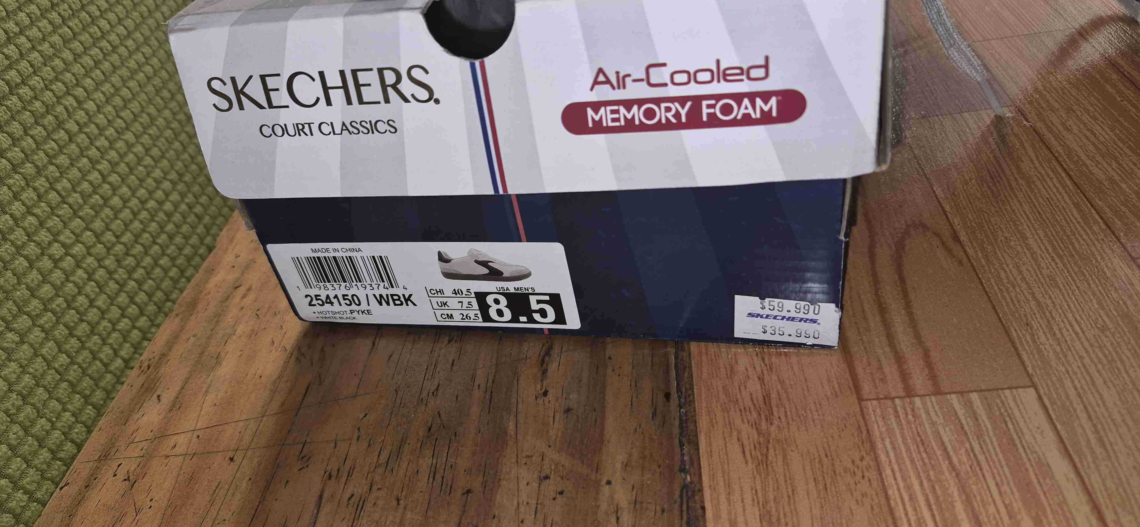 Zapatillas Skechers blancas y negras - miniatura 2