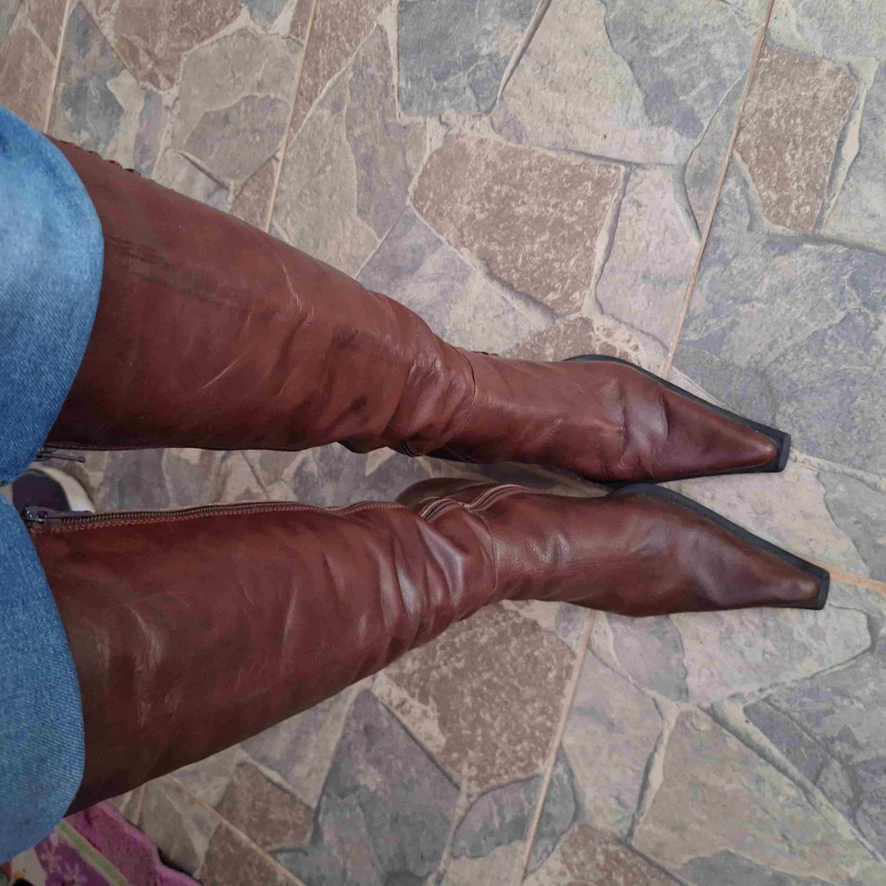 Botas altas de cuero marrón NRO/39 - miniatura 5