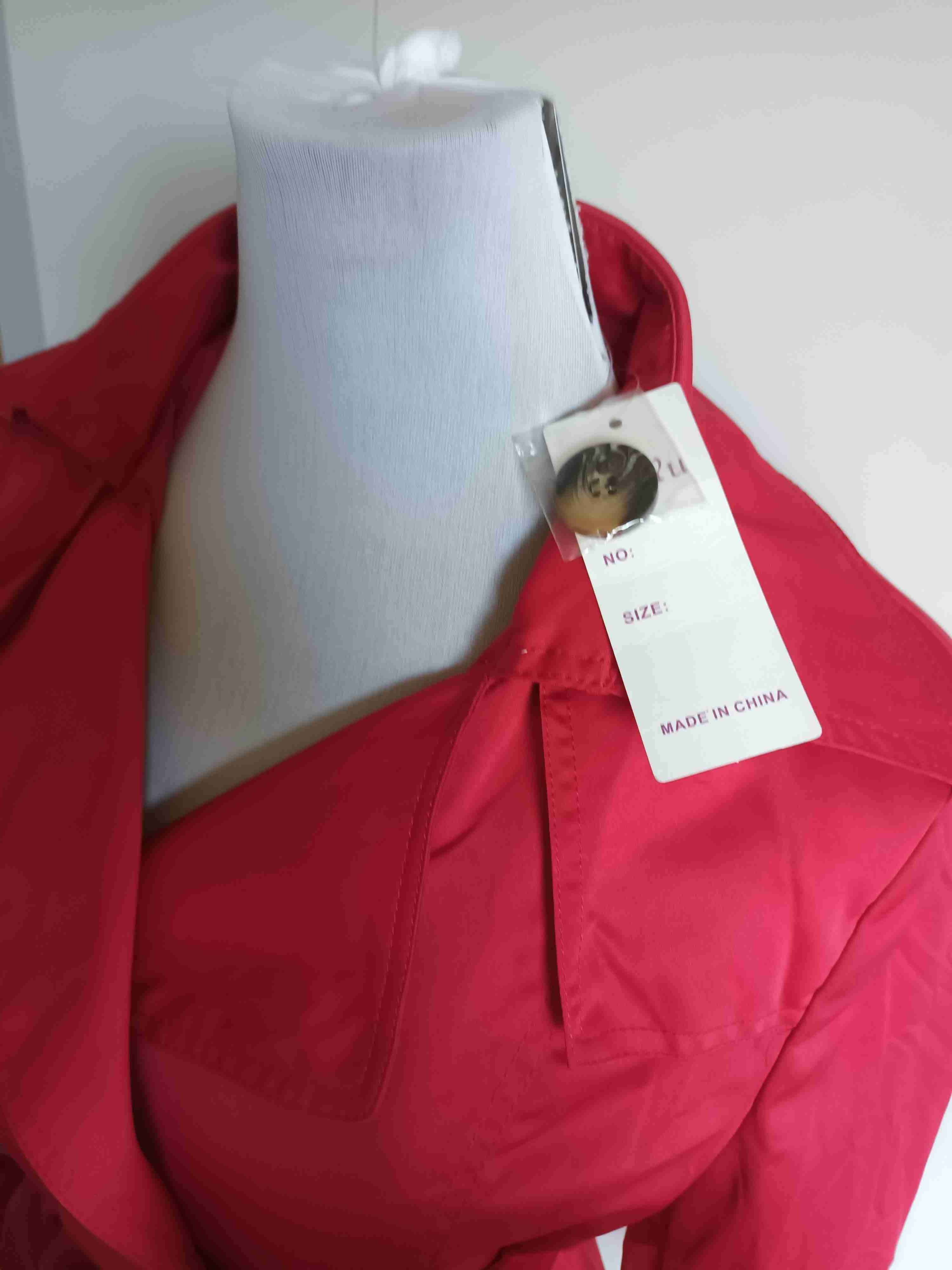 Trench rojo para mujer - miniatura 2