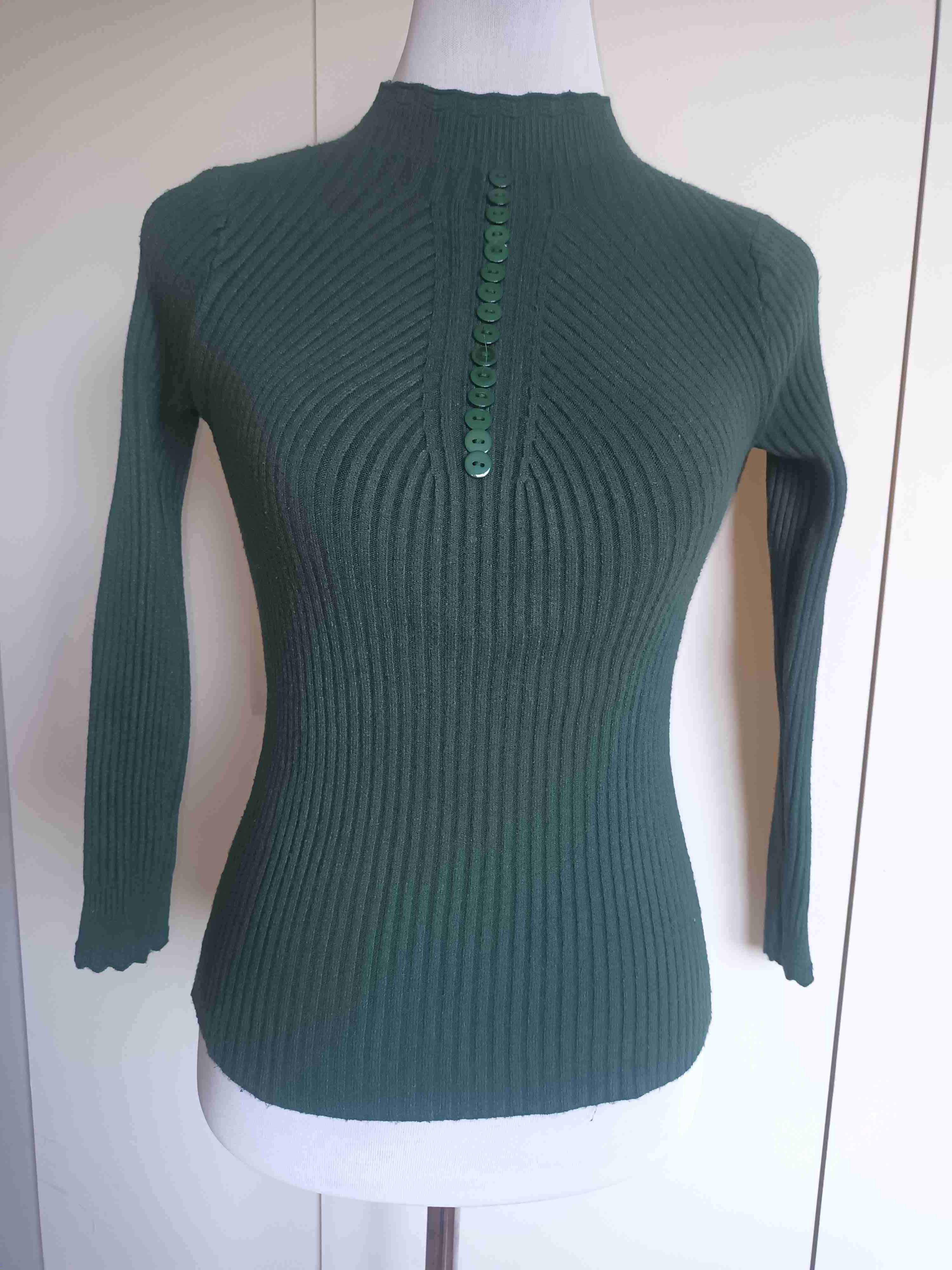 Polerón de punto verde y rojo - miniatura 2