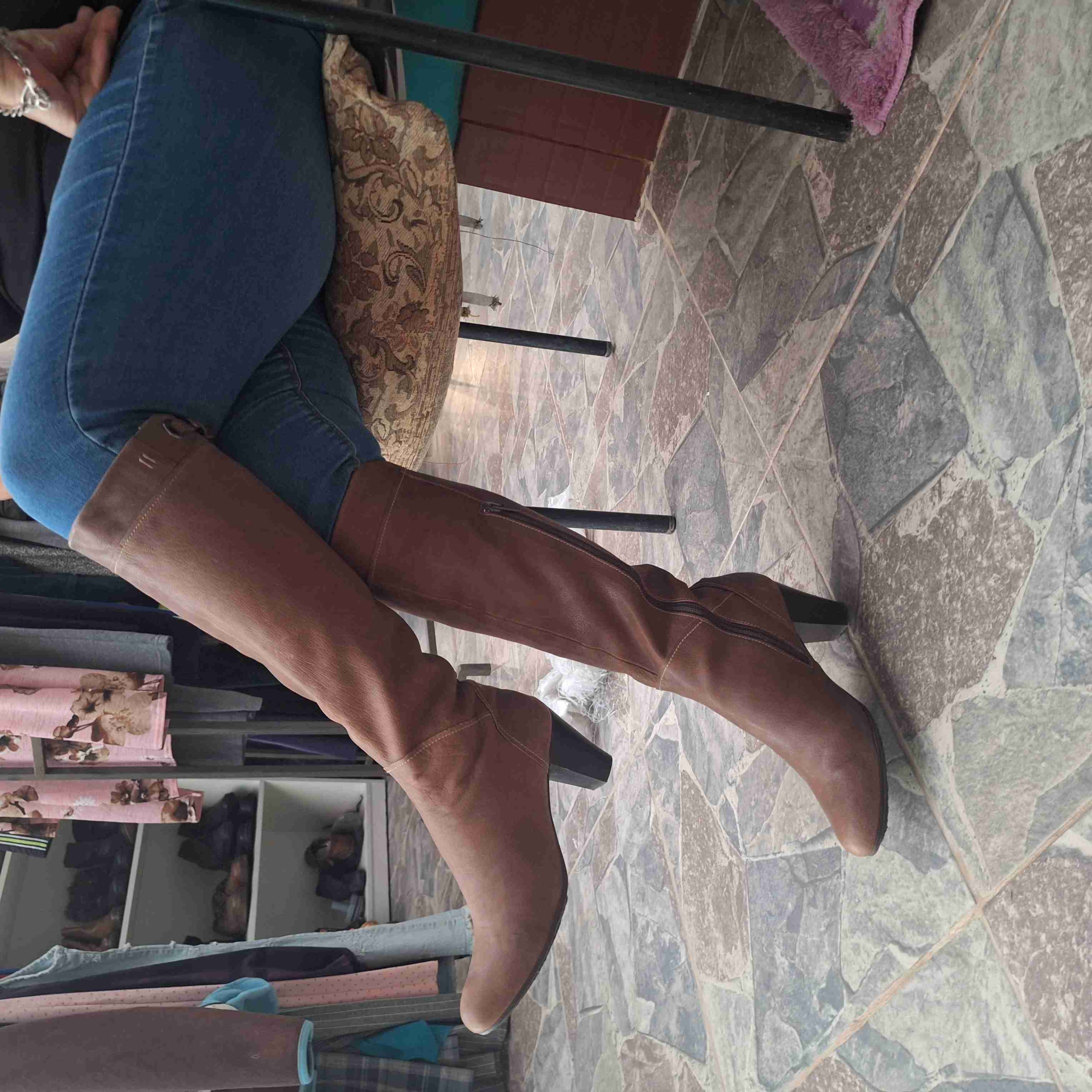 Botas altas de cuero marrón NRO 36 - miniatura 3