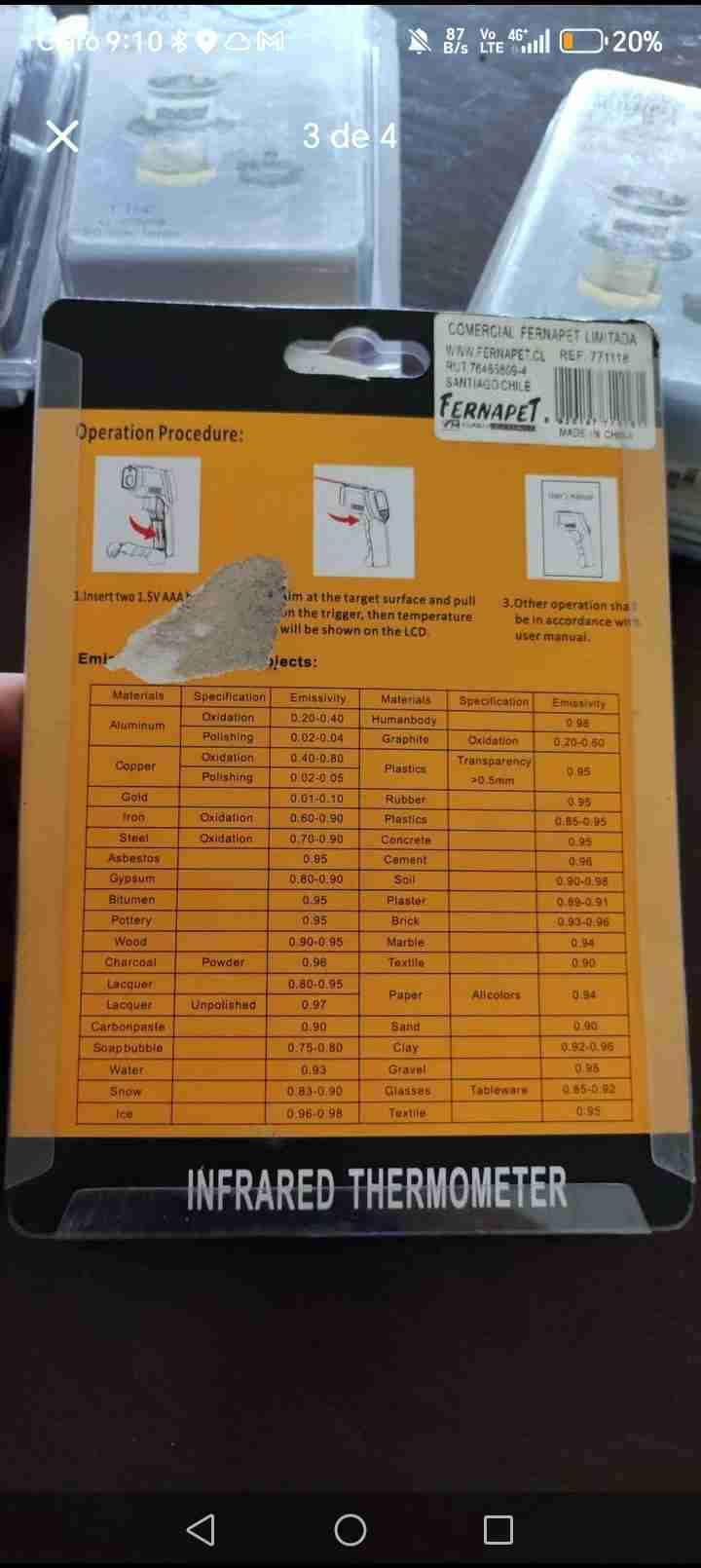 Termómetro infrarrojo Zotek GM320 - miniatura 4