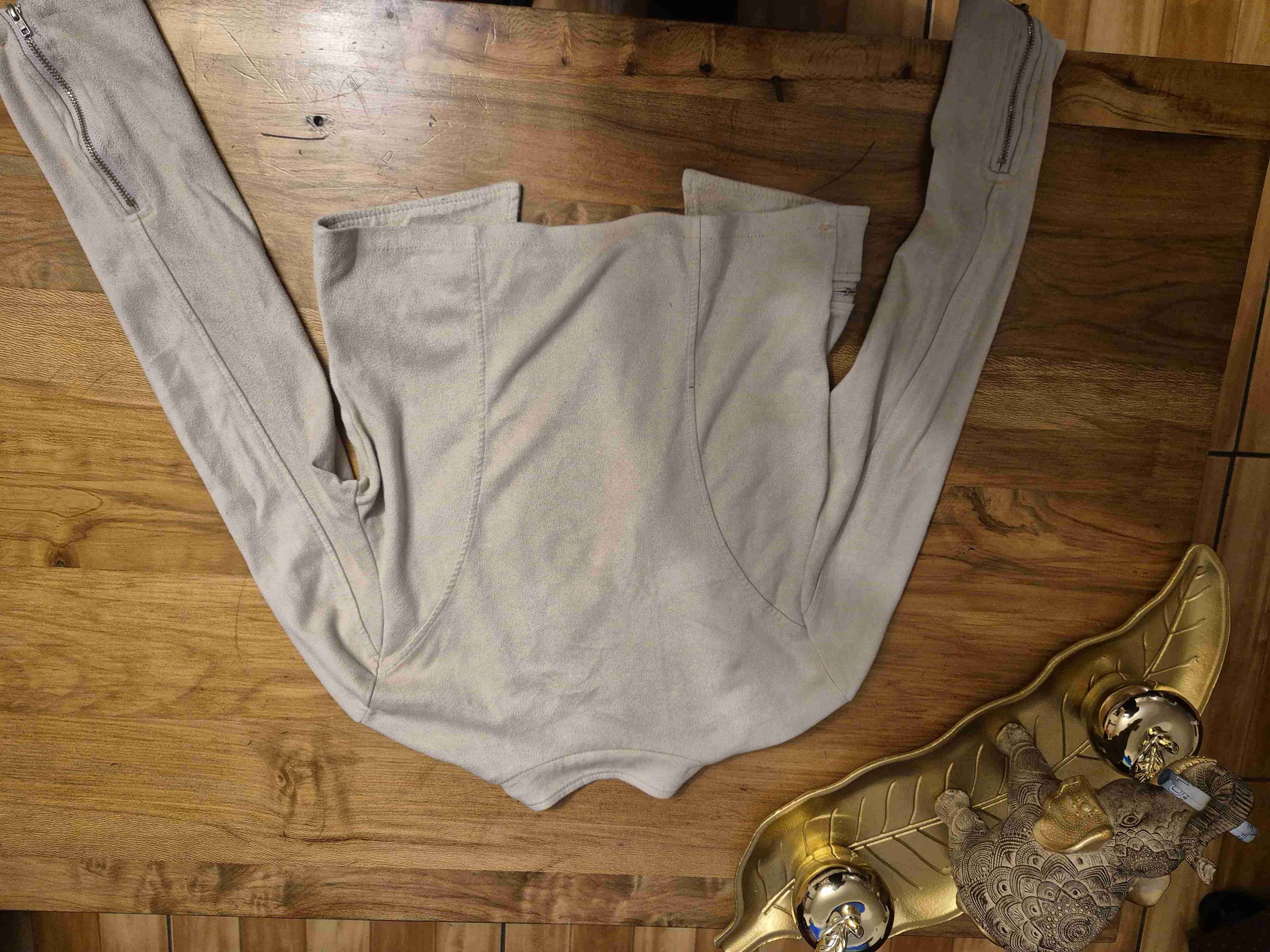 Chaqueta beige con cremallera - miniatura 2