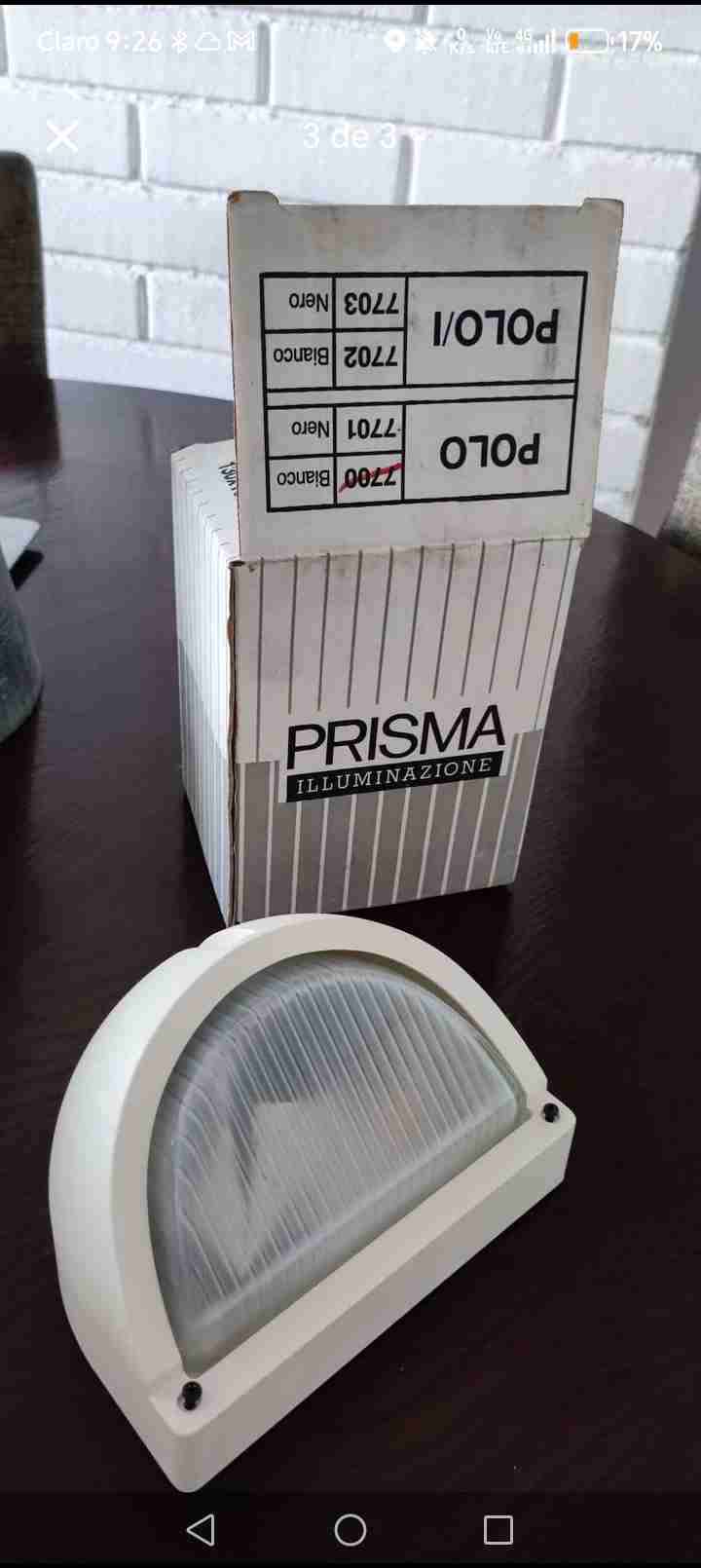 Lámpara de pared Prisma blanca - miniatura 1