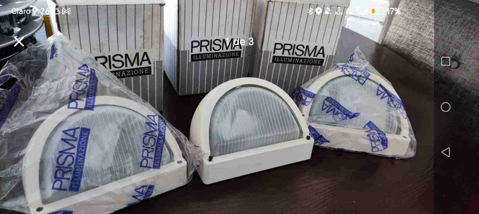 Lámpara de pared Prisma blanca - miniatura 3