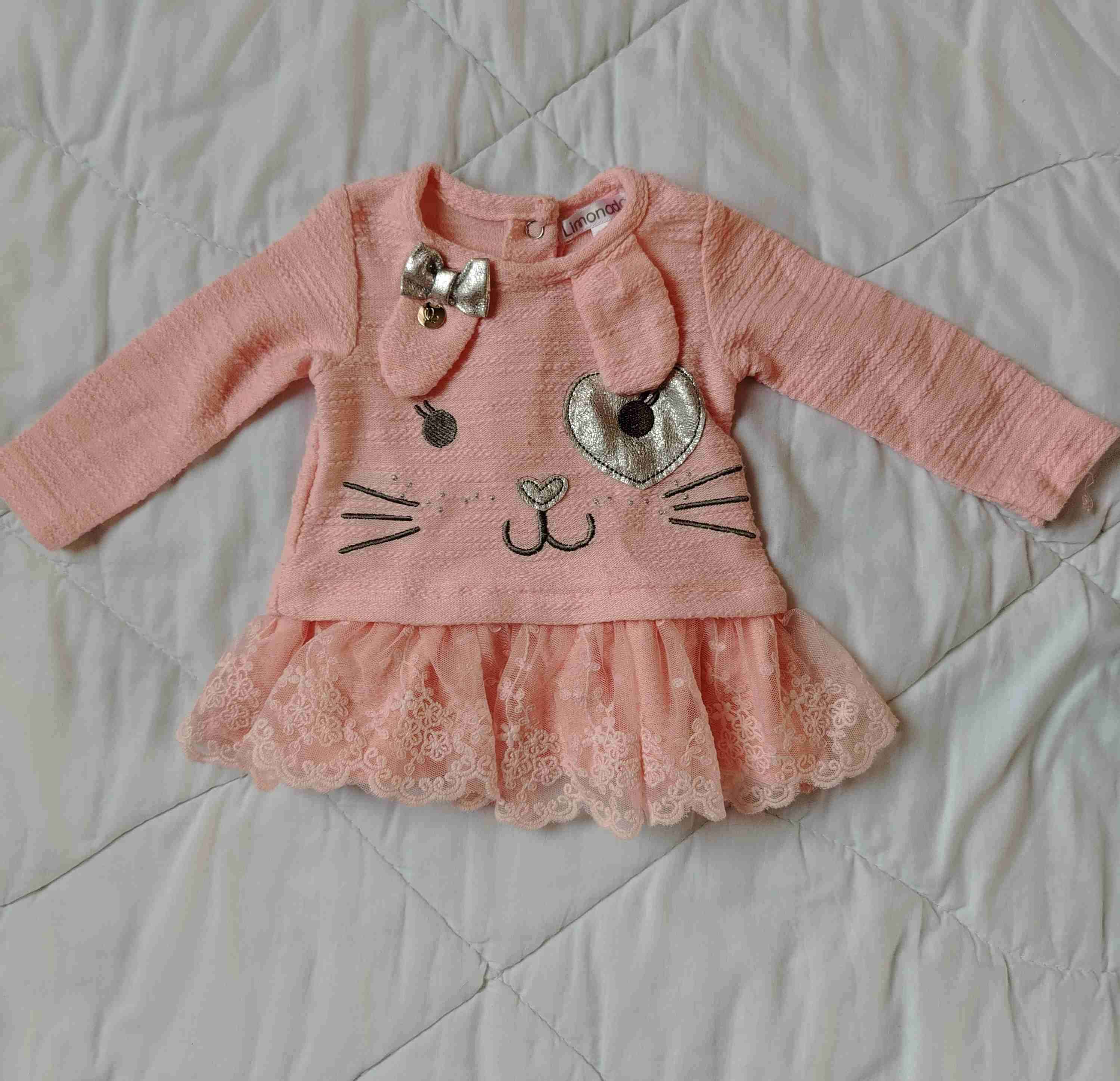 Vestido rosa talla 3 meses - miniatura 1