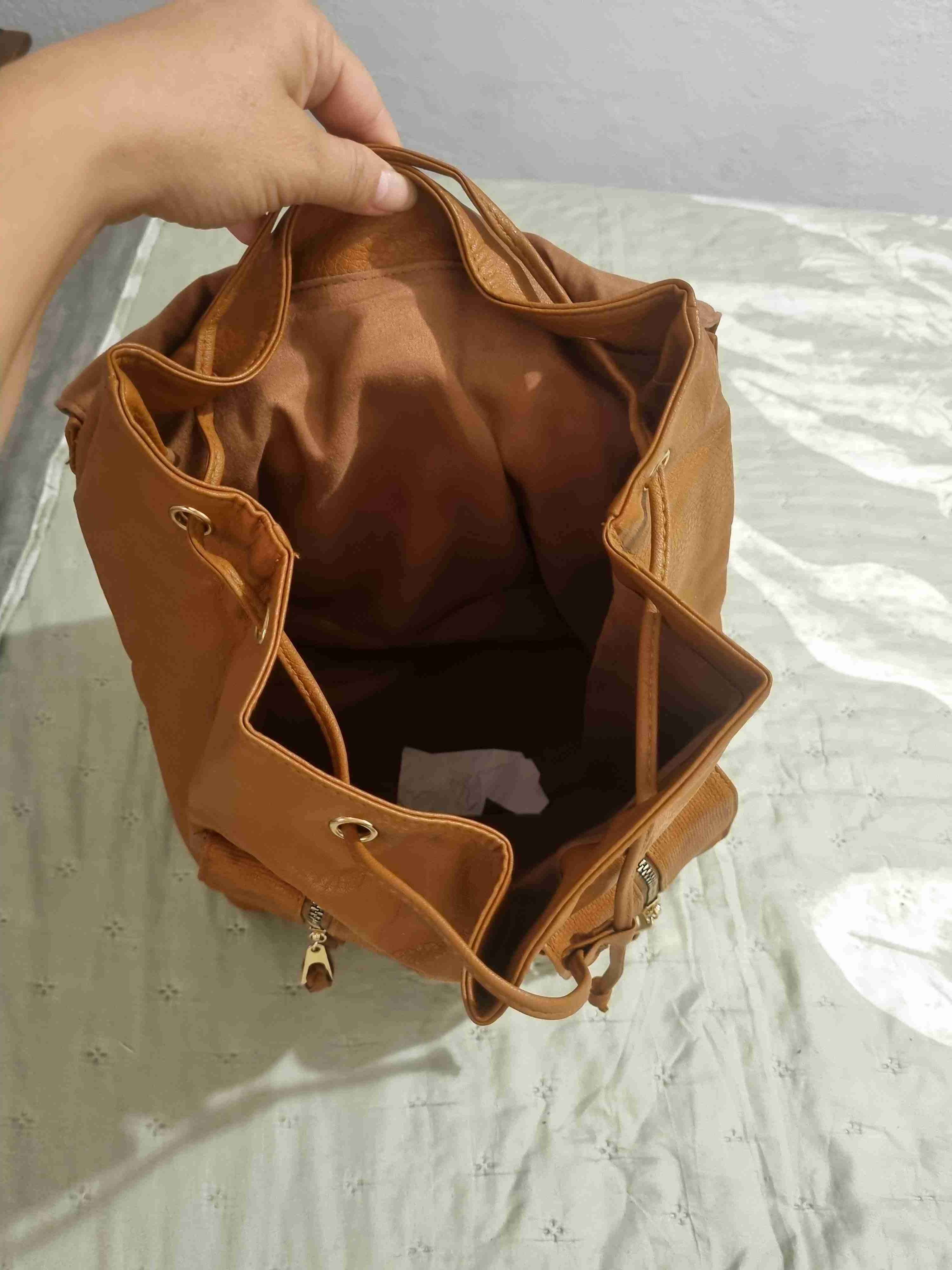 Mochila de ecocuero marrón - miniatura 3