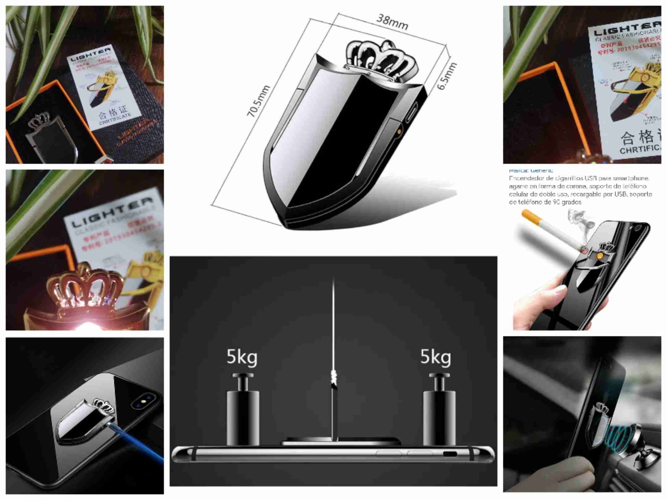 Encendedor recargable USB elegante - miniatura 2