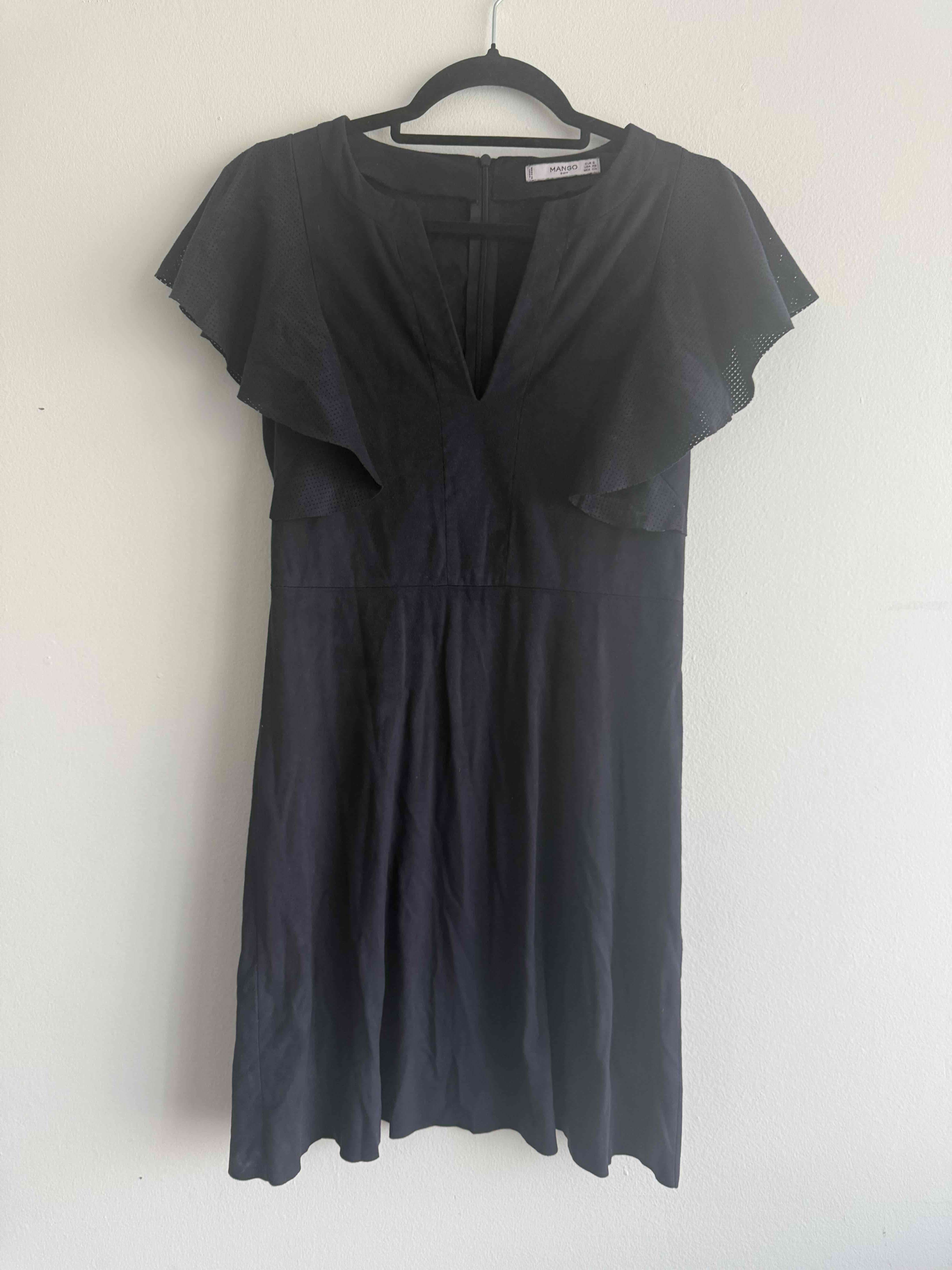 Vestido azul marino con volantes - miniatura 1