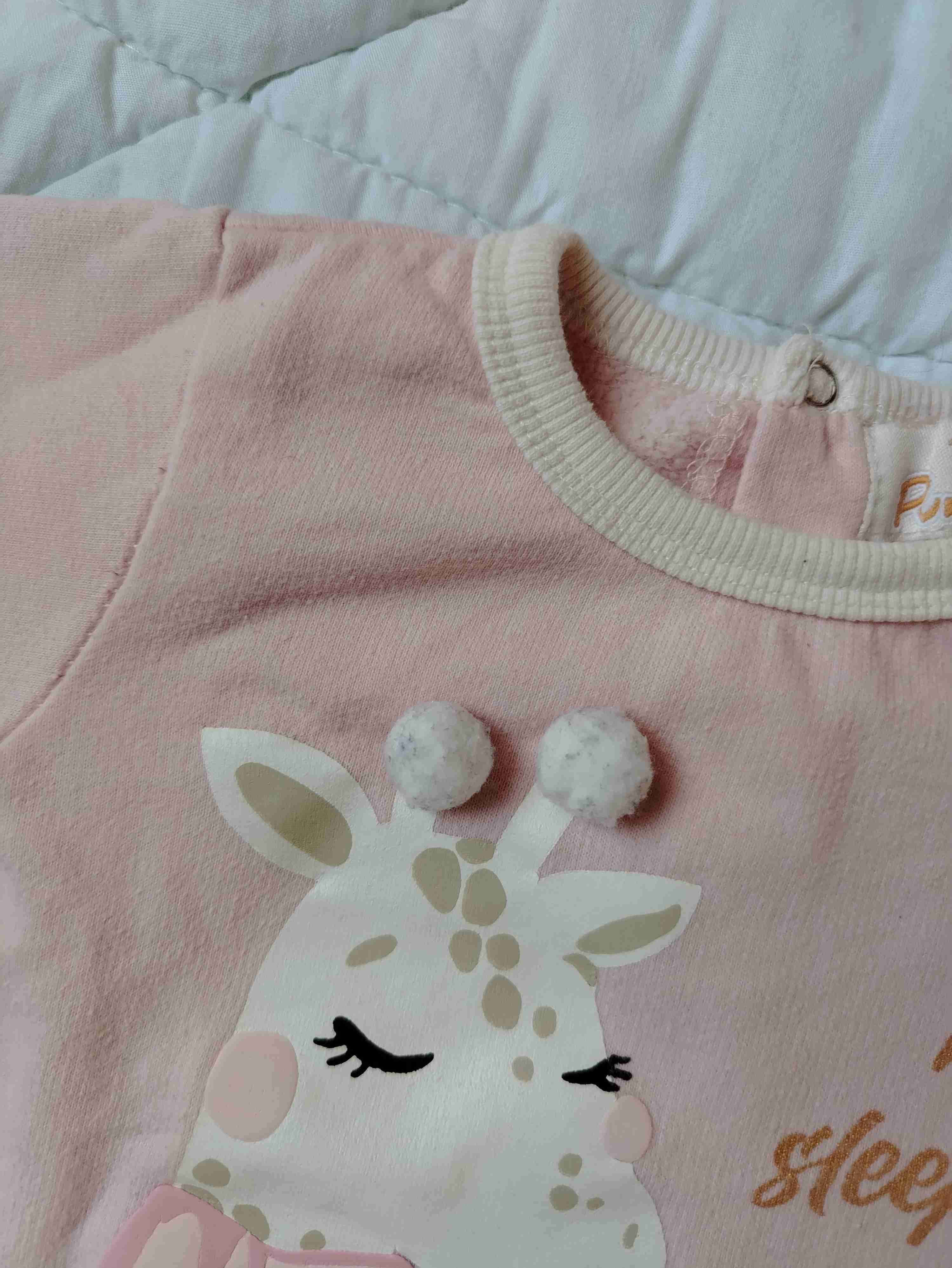 Polerón bebé jirafa rosado - miniatura 2