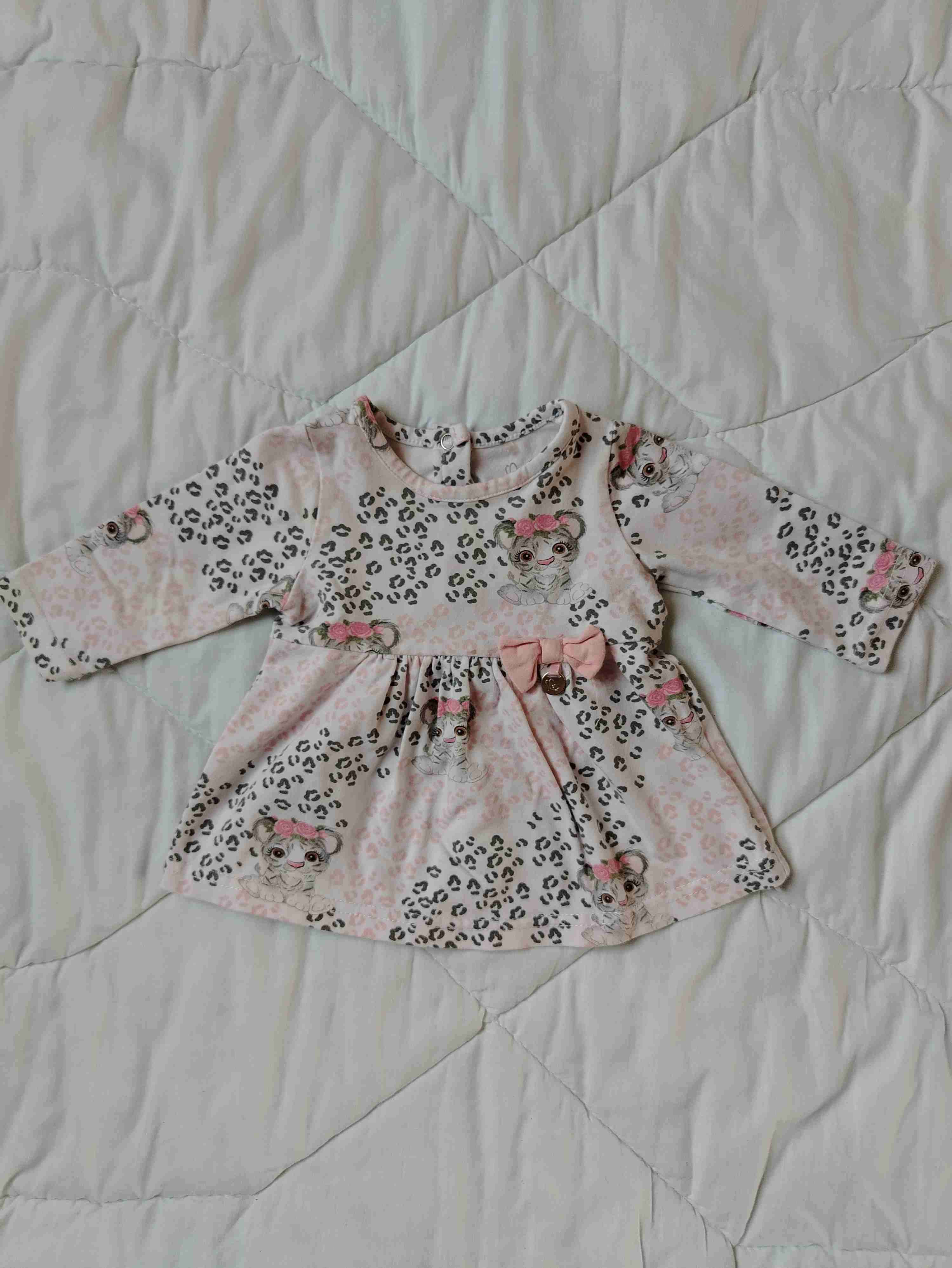 Vestido bebé estampado animal print - miniatura 1
