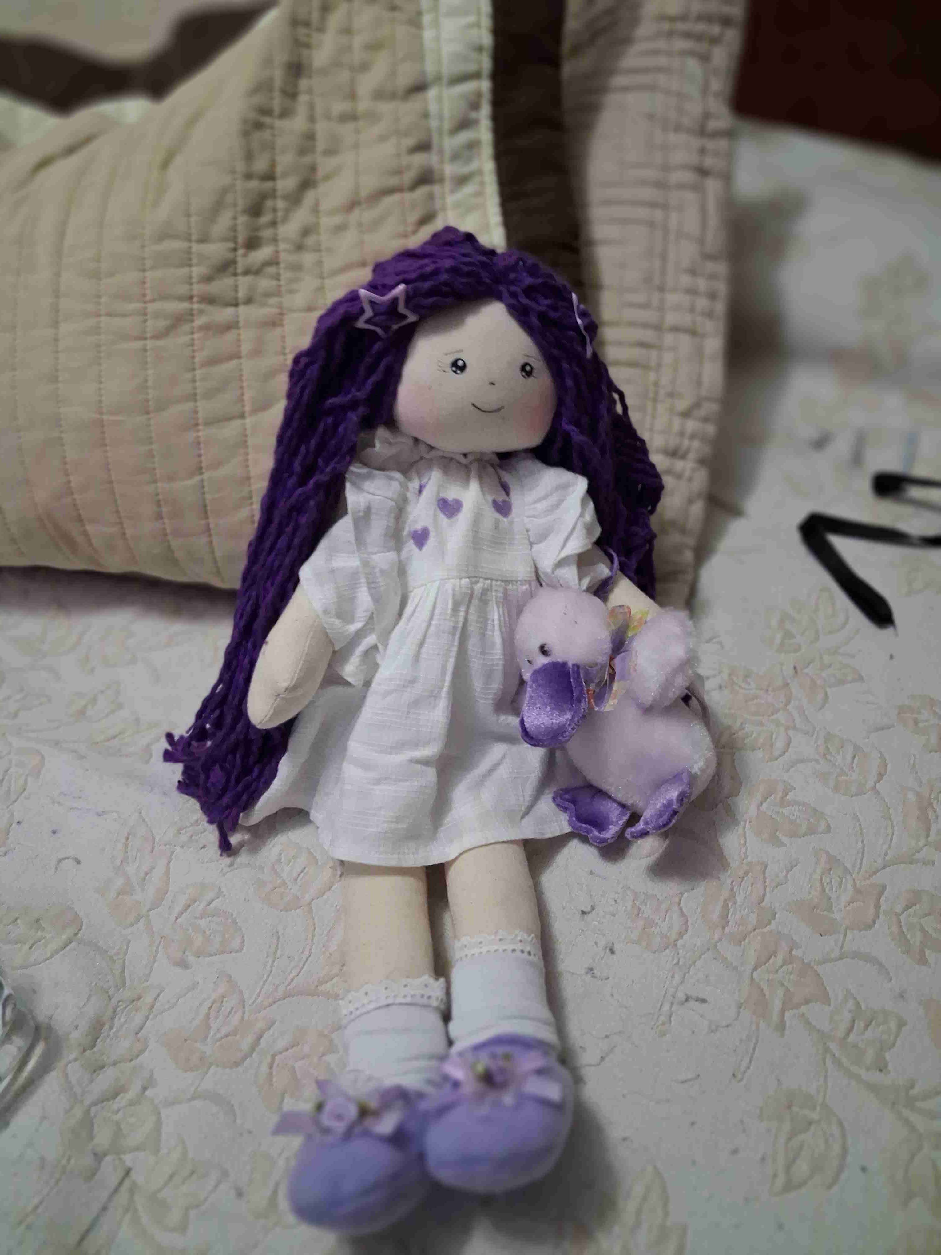 Muñeca de trapo artesanal - miniatura 4