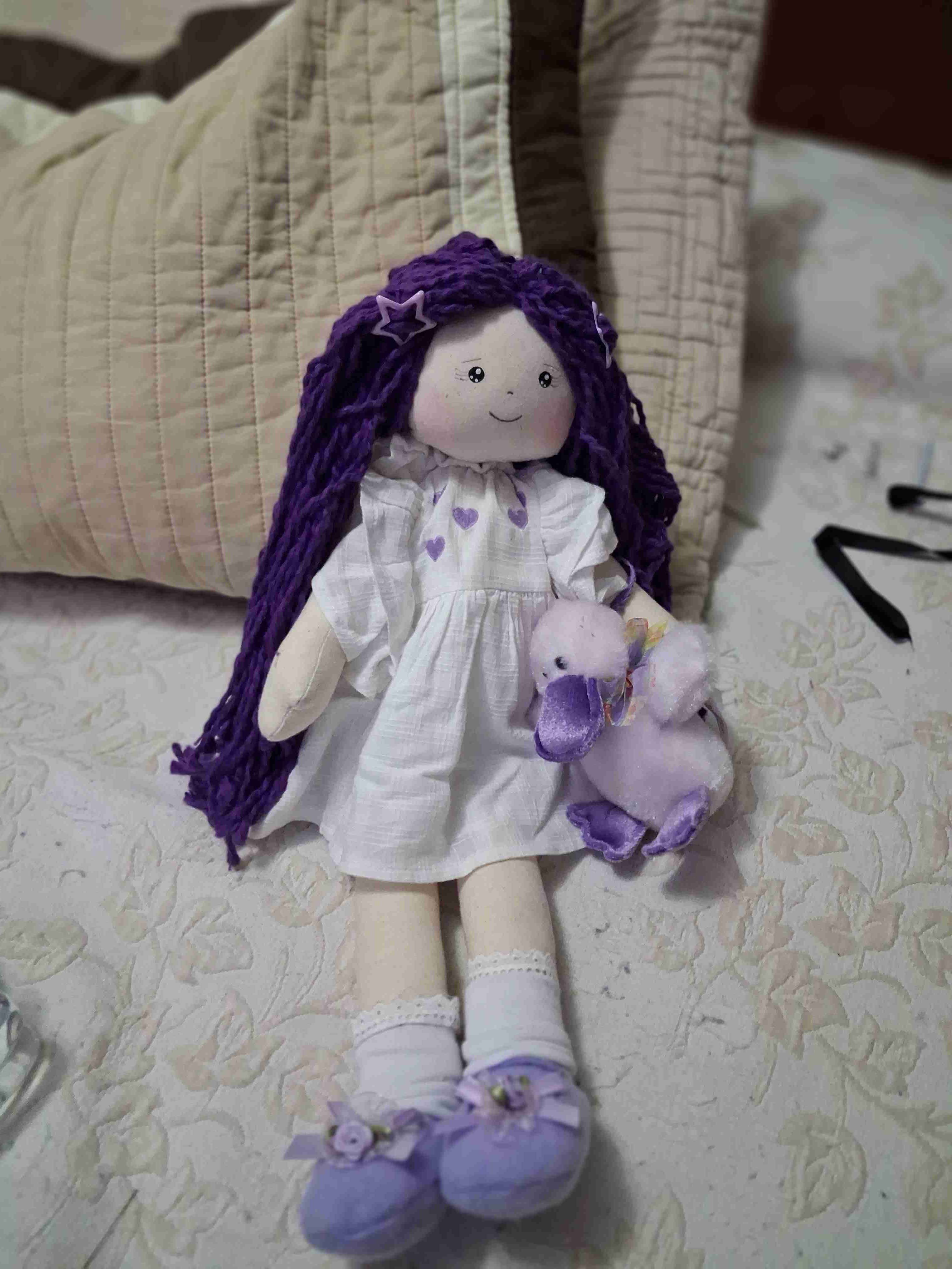 Muñeca de trapo artesanal - miniatura 5