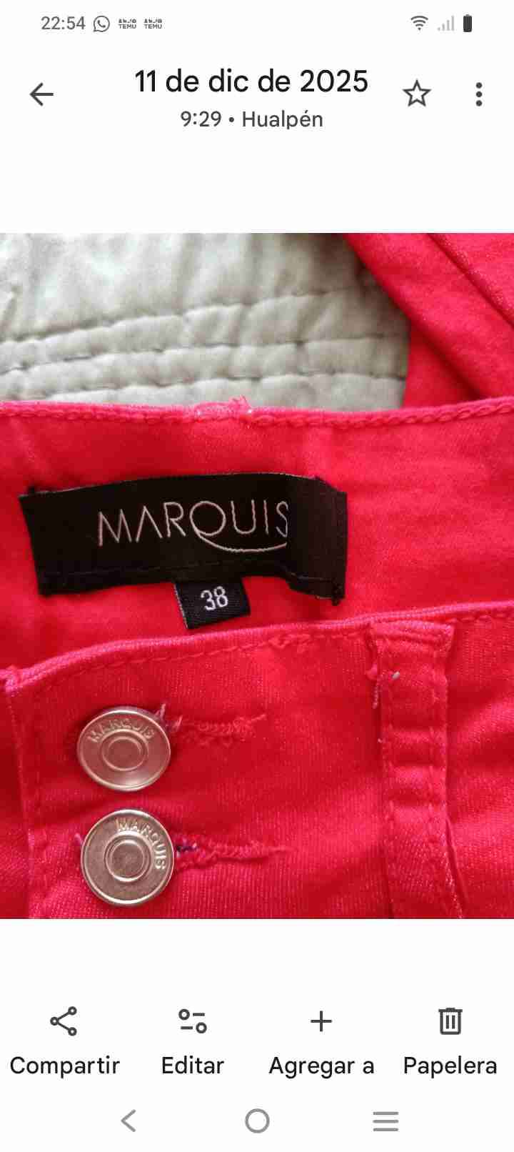 Pantalón rojos de mujer - miniatura 2