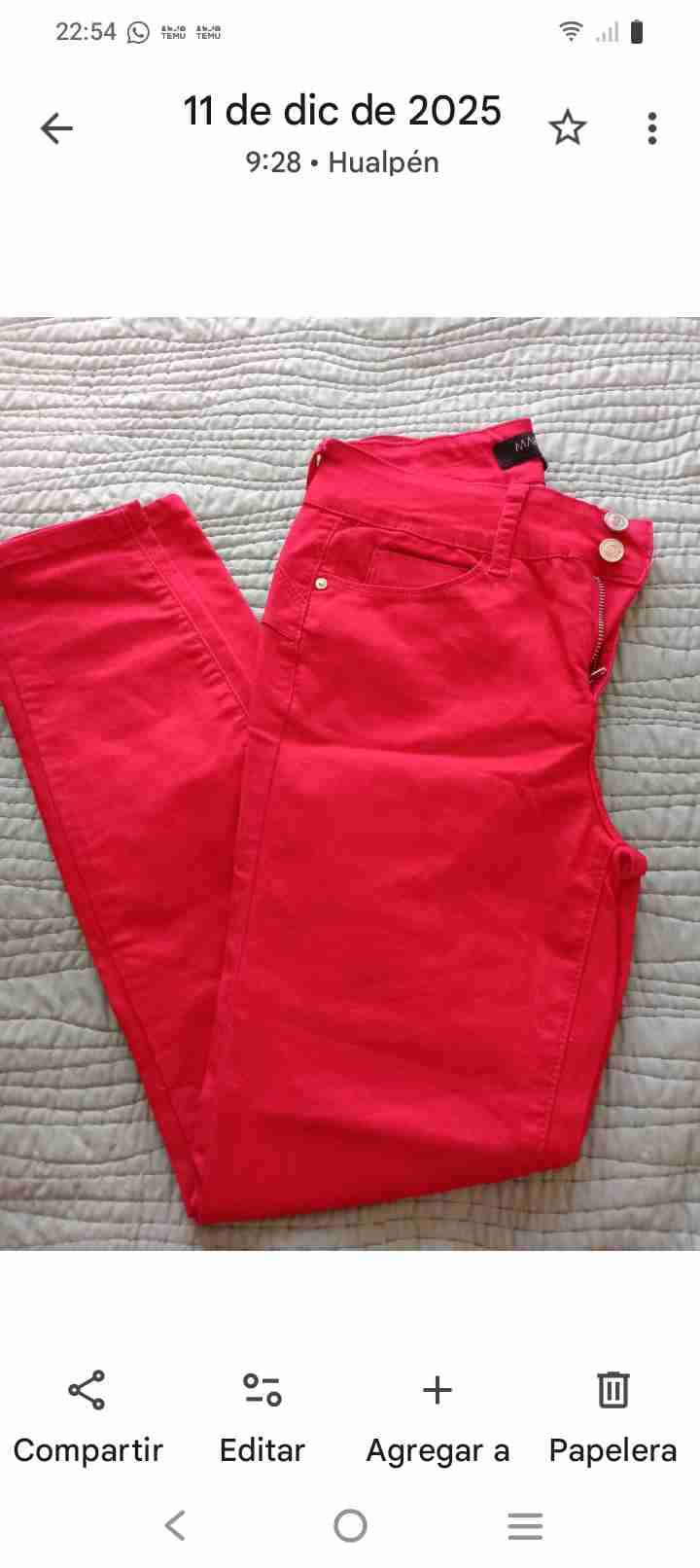 Pantalón rojos de mujer - miniatura 3